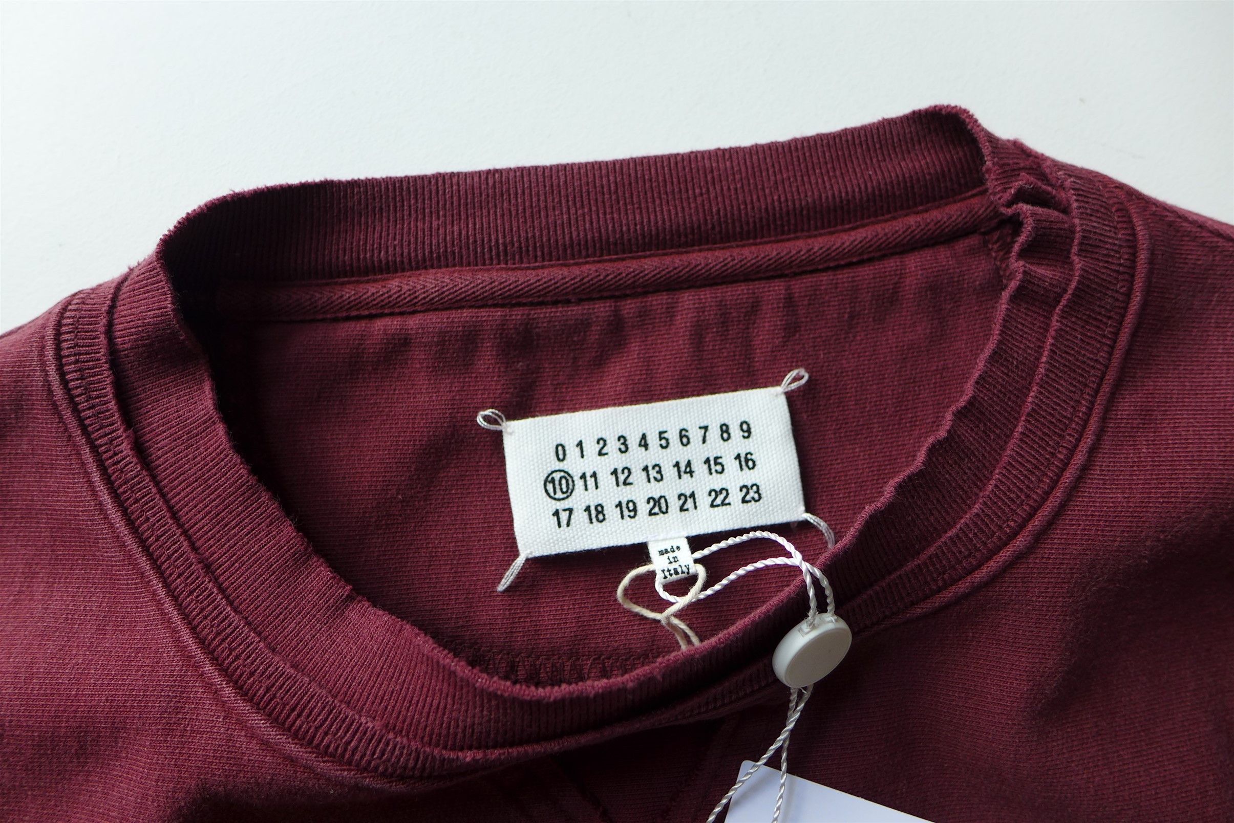 Maison Margiela Margiela Oversized Name Tag Sweatshirt - Washed Burgundy Size US L / EU 52-54 / 3 - 8 Thumbnail