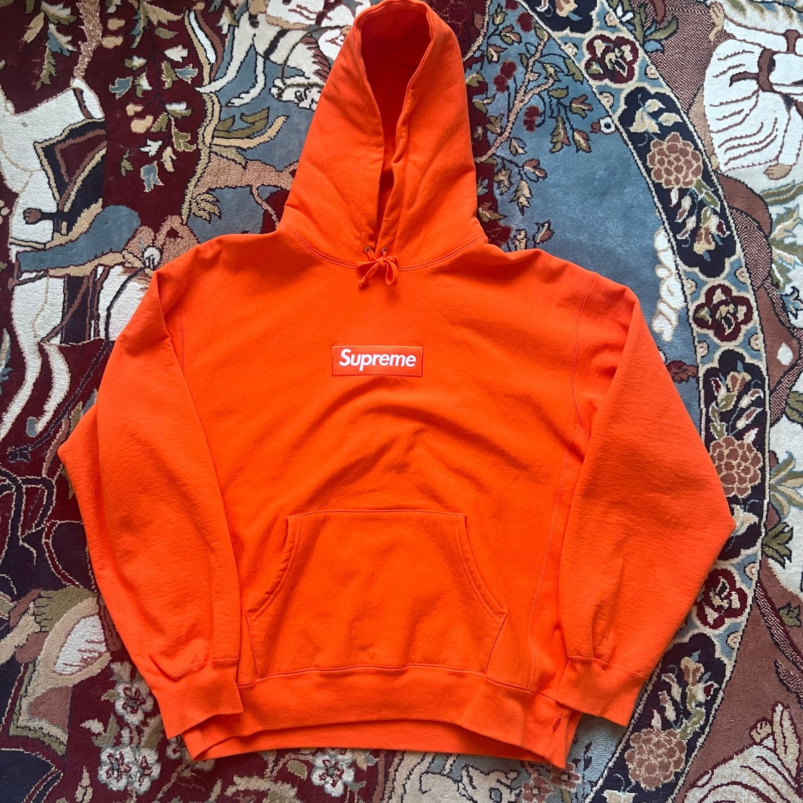 Pre-owned Supreme Box Logo Hoodie Orange 2024