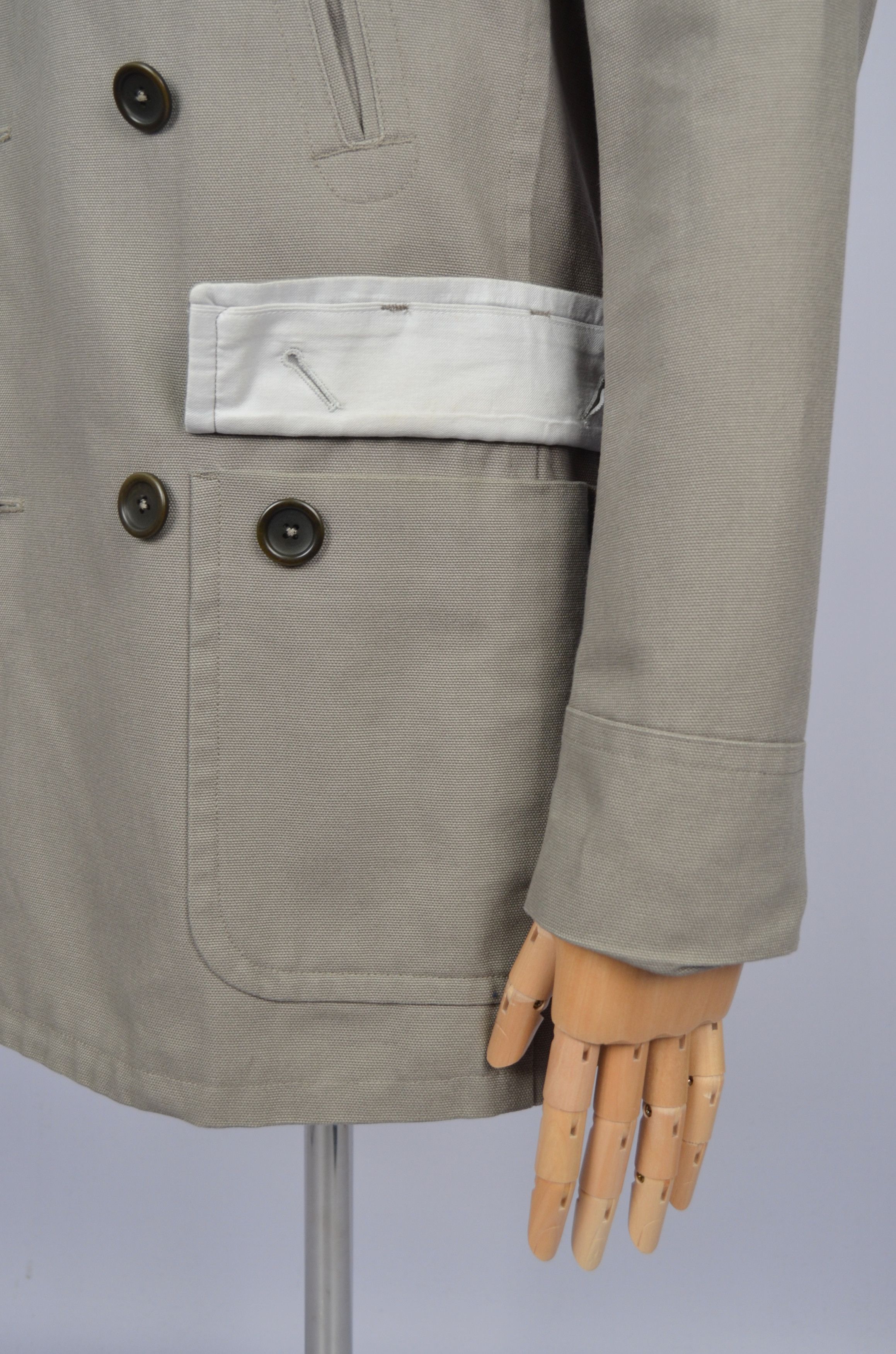 Unis Unis USA Beige Cotton Peacoat Jacket Coat Size 36 / S Size US S / EU 44-46 / 1 - 5 Thumbnail