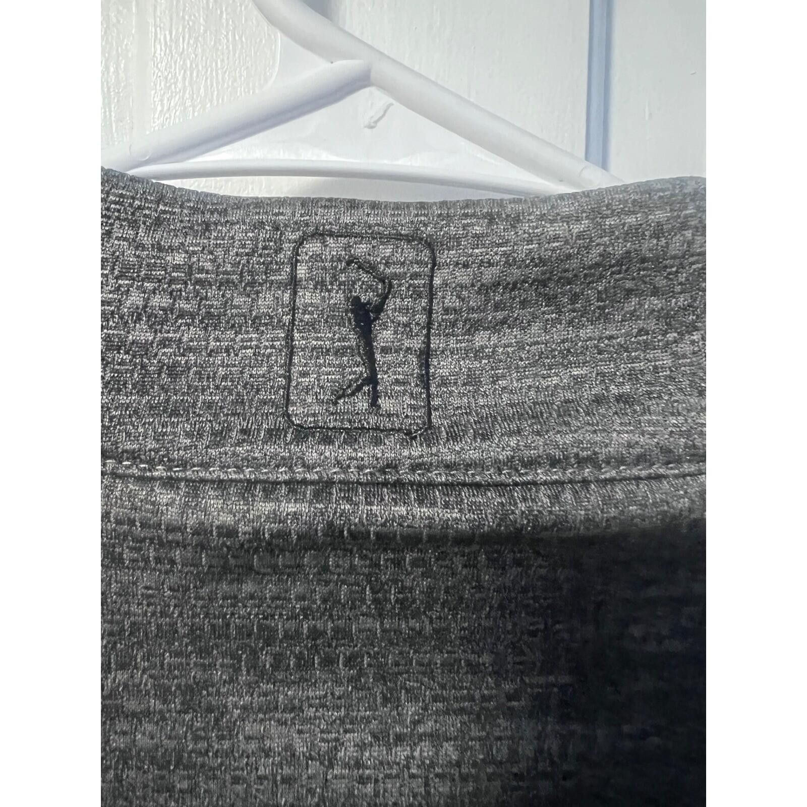 PGA Tour PGA Tour 1/4 Zip Pullover Mens XXL Gray Textured Fleece Size ONE SIZE - 2 Thumbnail