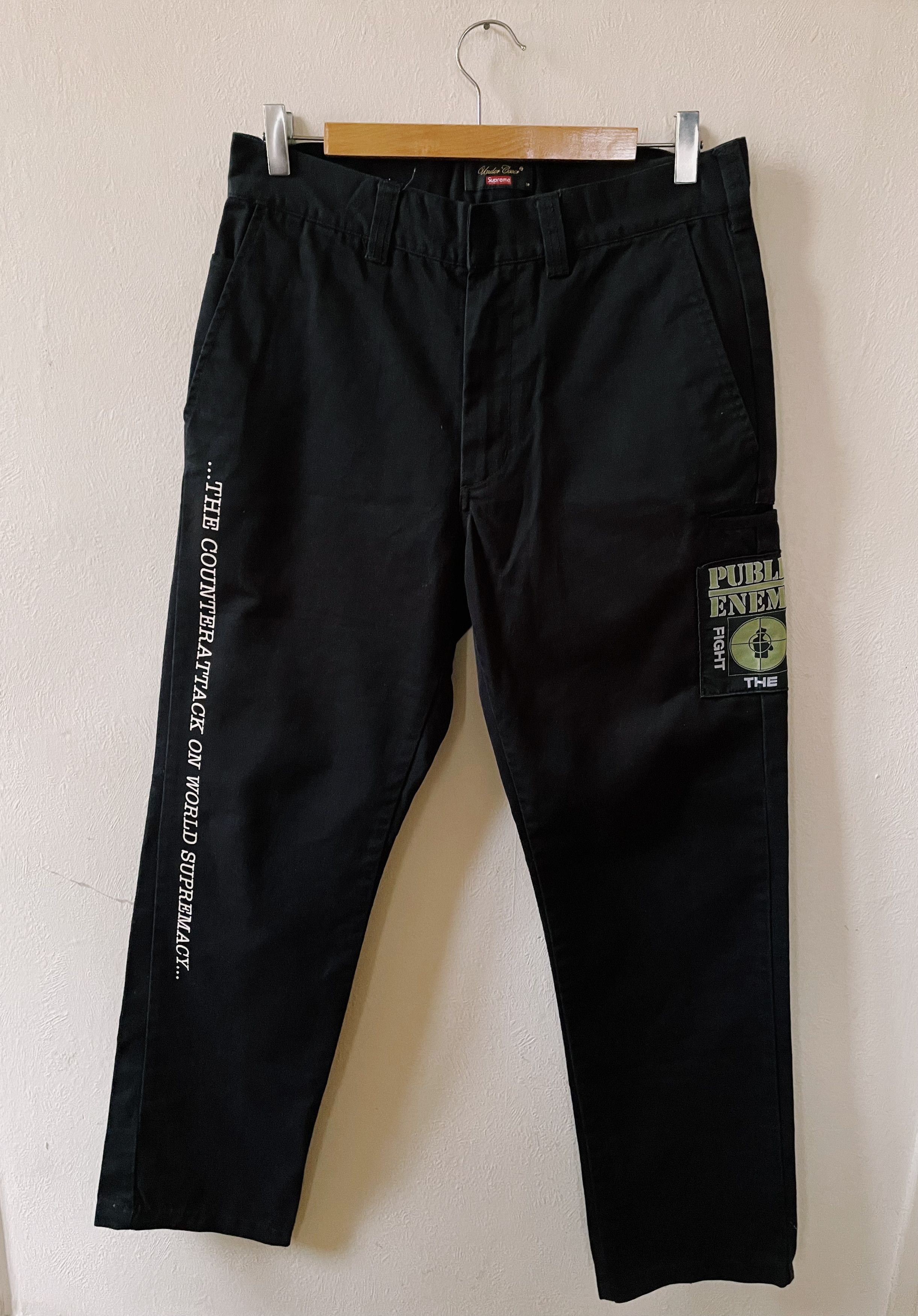 image of Undercover/public Enemy Work Pants Black, Men's (Size 30)