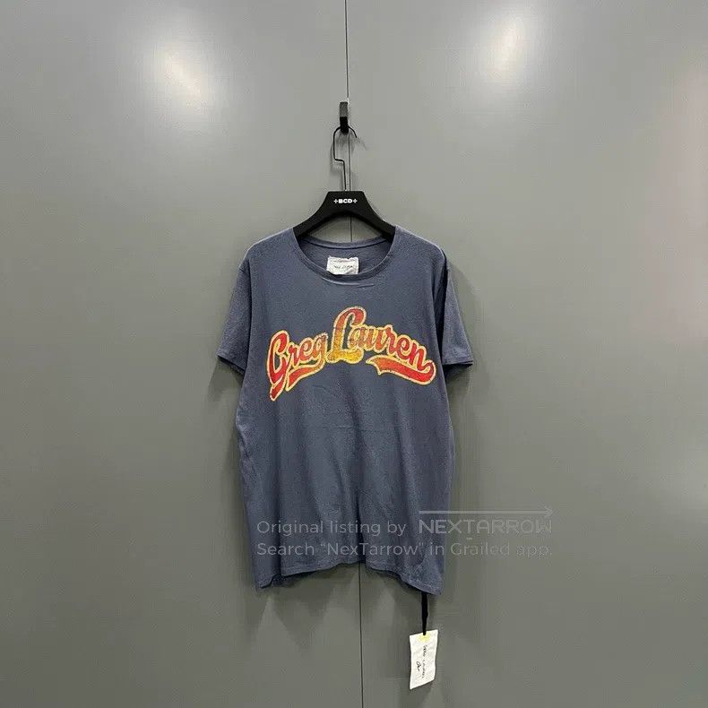 Greg Lauren Greg Lauren Blue-Purple Printed Logo Short Sleeve Size US L / EU 52-54 / 3 - 1 Thumbnail