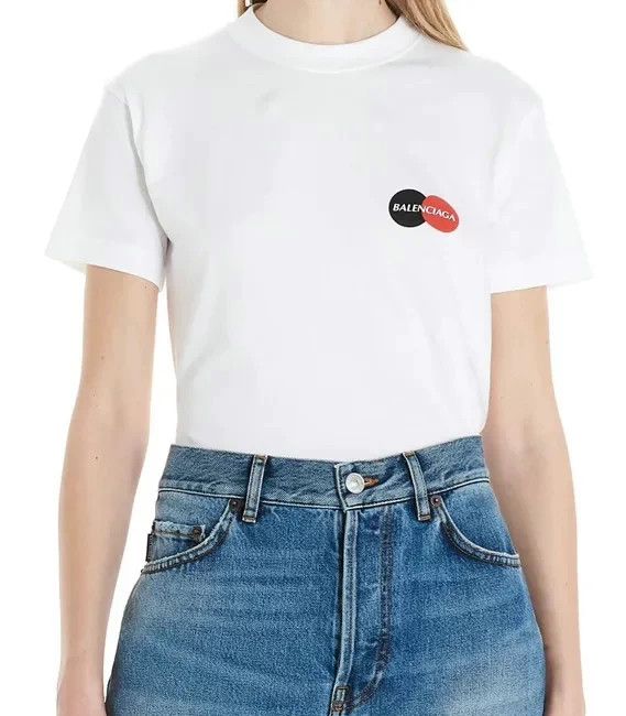 Balenciaga Balenciaga Mastercard Logo SS White S T-shirt Size S / US 4 / IT 40 - 8 Thumbnail