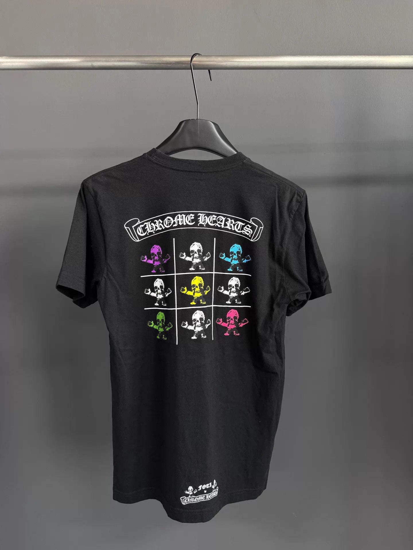 Chrome Hearts Chrome Hearts CH Foti Skull 9-Grid Black Tee Size M Size US M / EU 48-50 / 2 - 1 Thumbnail