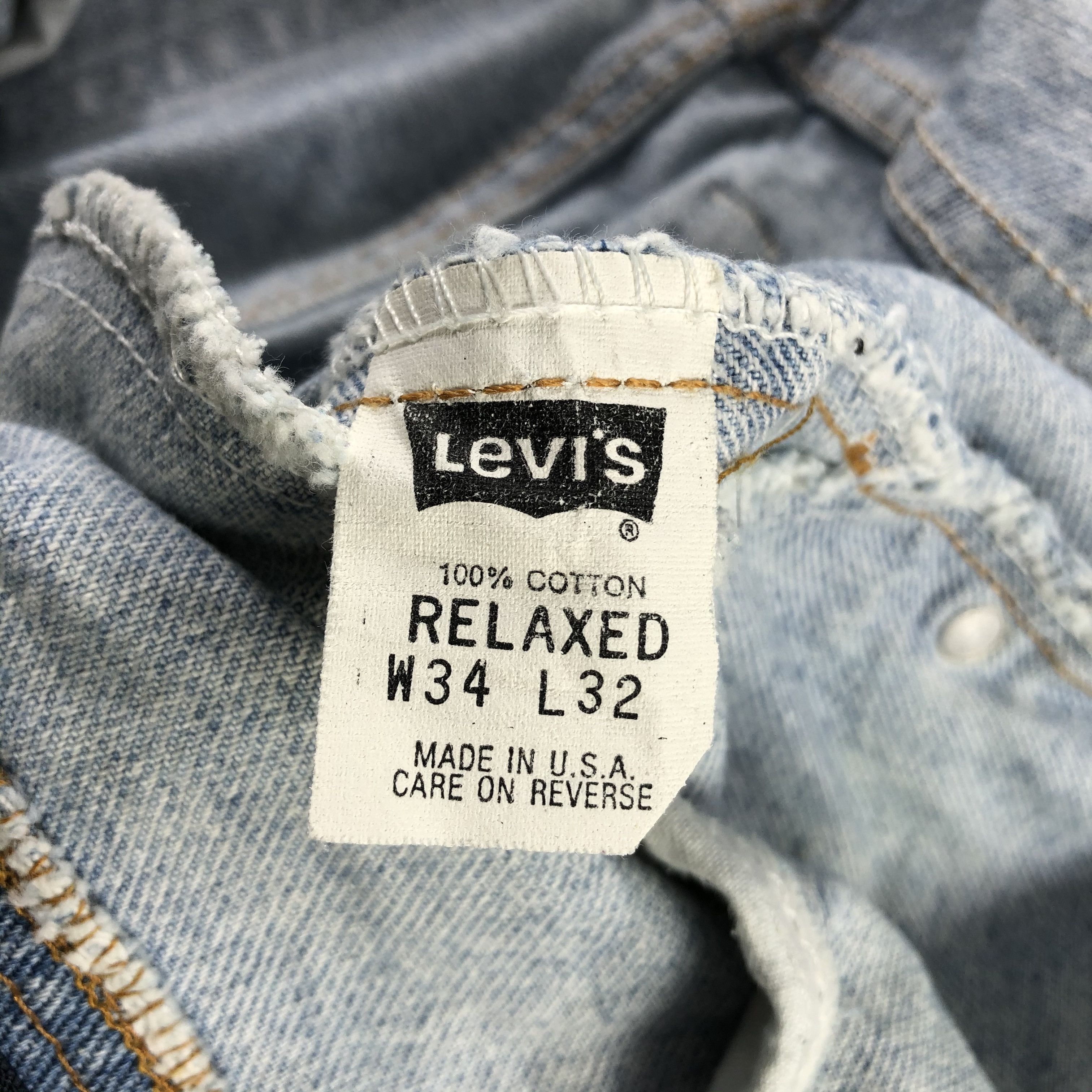 Levi's Vintage 90s Levis 540 Jeans Dirty Wash Denim KJ1368 Size US 33 - 11 Thumbnail