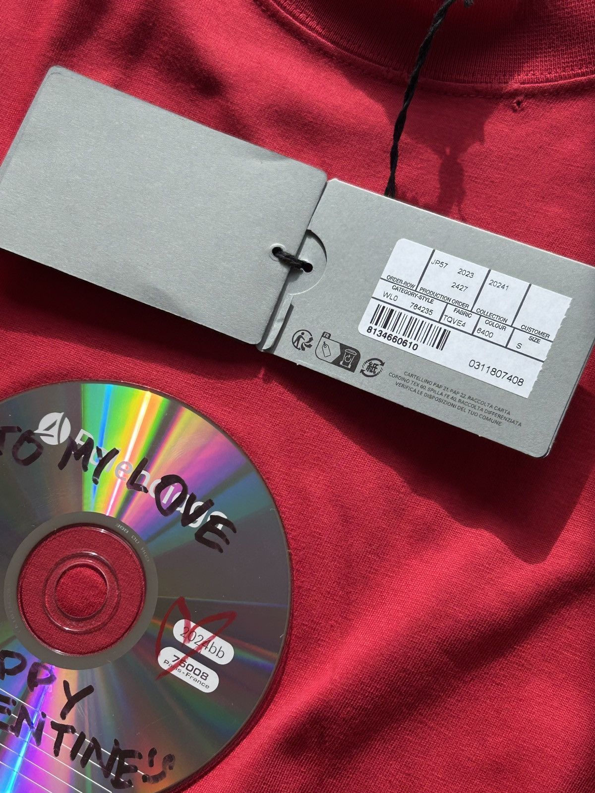 Balenciaga Balenciaga Valentine disk tee capsule *rare* Size US S / EU 44-46 / 1 - 3 Thumbnail
