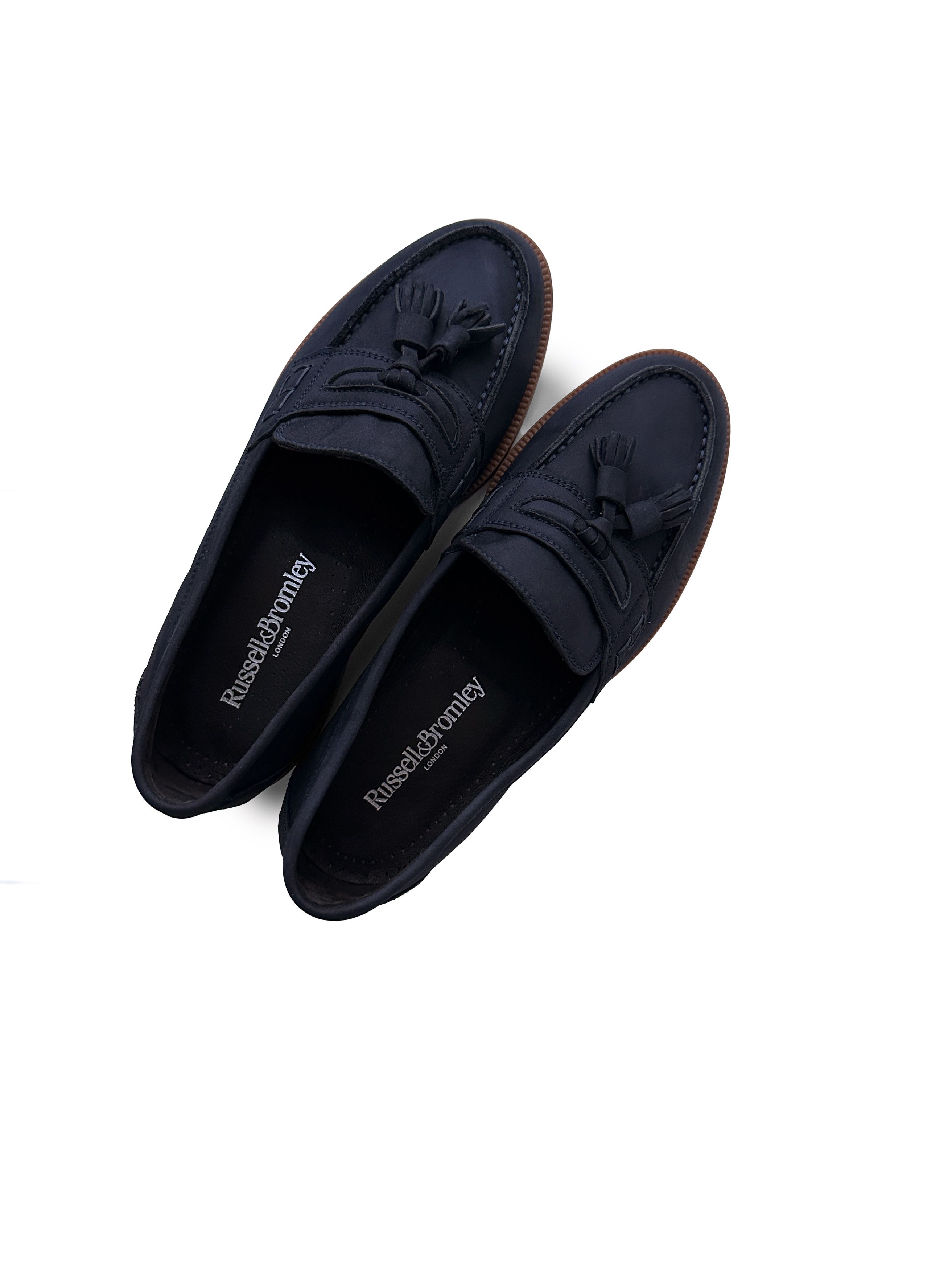 Russell & Bromley Russell & Bromley navy nubuck tassel loafers Size US 8 / EU 41 - 2 Thumbnail