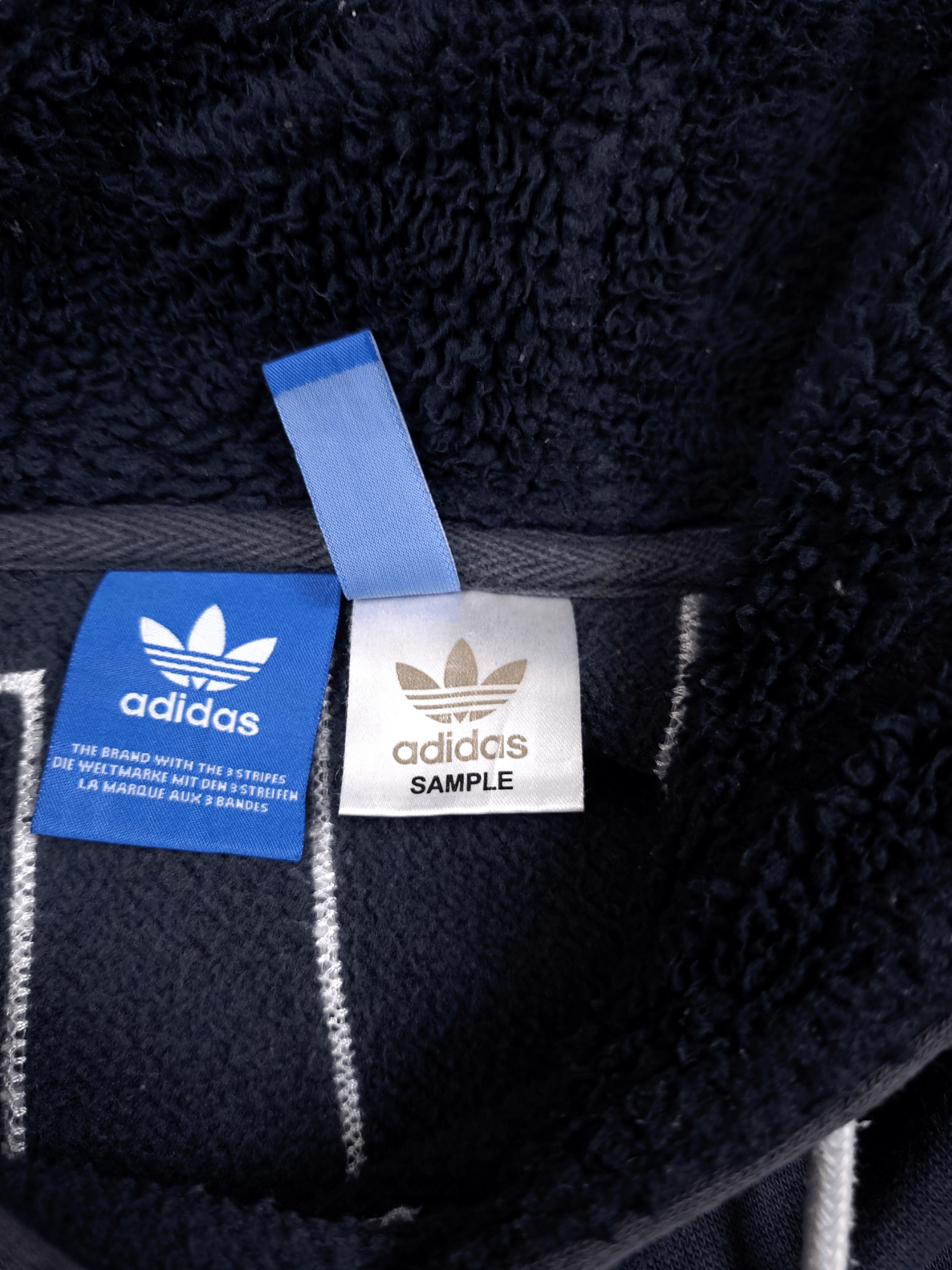 Adidas × Vintage 💎 Vintage Adidas Sample Big Spell out Logo Navy Hoodie Size US M / EU 48-50 / 2 - 11 Thumbnail