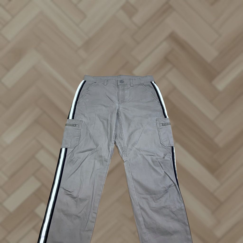 Athleta Athleta Cargo Pant Women 2 Beige Utility Y2K Racing Stripe 13014 Size 26" / US 2 / IT 38 - 1 Thumbnail