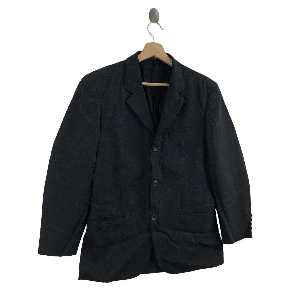 Yohji Yamamoto Vtg YOHJI YAMAMOTO INED Homme Black Blazer Sport Coat Suit Size 36R - 3 Thumbnail