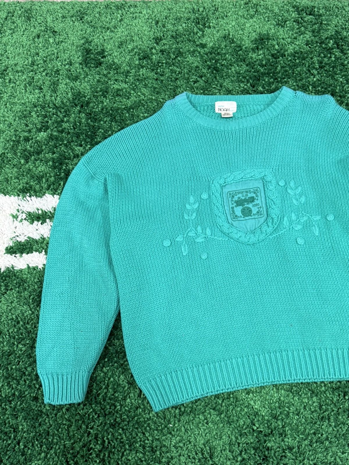 Vintage Vintage Cable Knit Noah Sweater Embroidered Sport Club 2000 Size XXL / US 16-18 / IT 52-54 - 2 Thumbnail