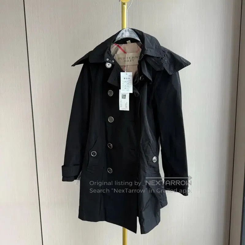 Burberry Burberry Black Nylon Women's Trench Coat. Size XXS / US 00 / IT 34 - 1 Thumbnail