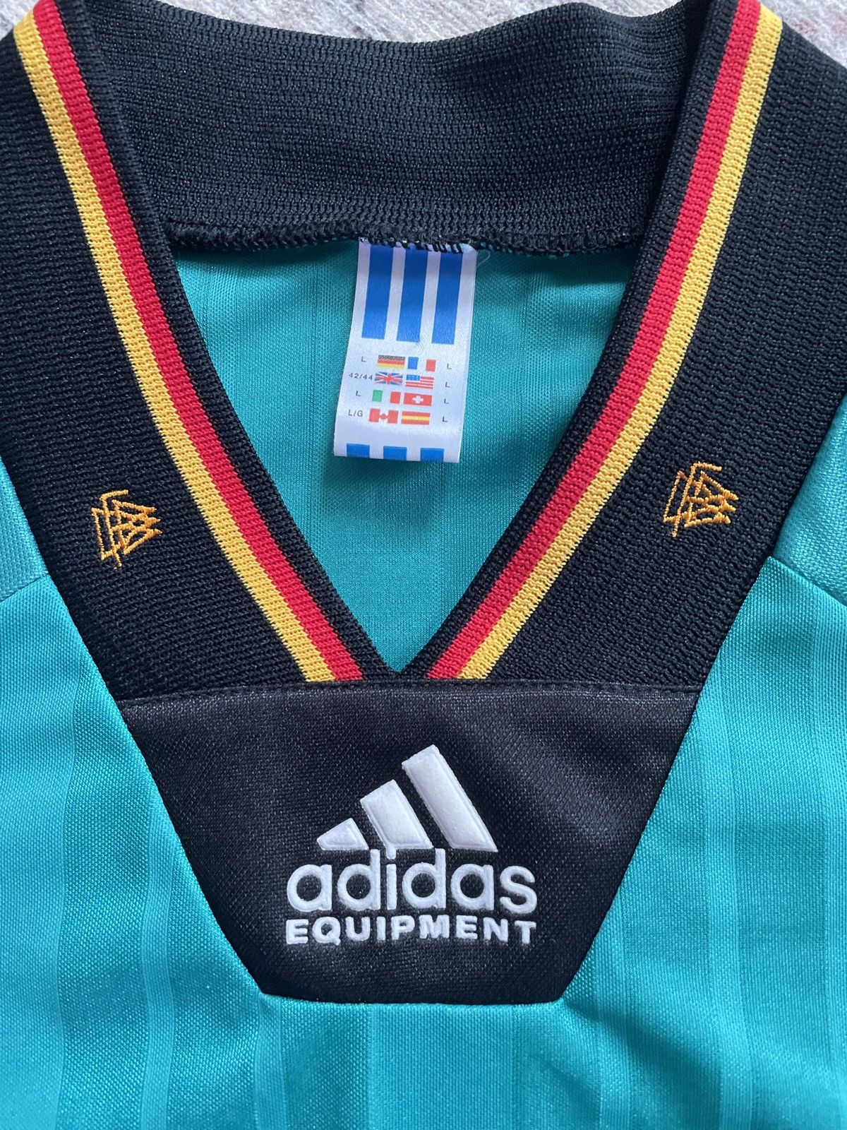 Adidas × Vintage Vintage 90s Adidas Germany National Soccer Team Jersey Size US L / EU 52-54 / 3 - 3 Thumbnail