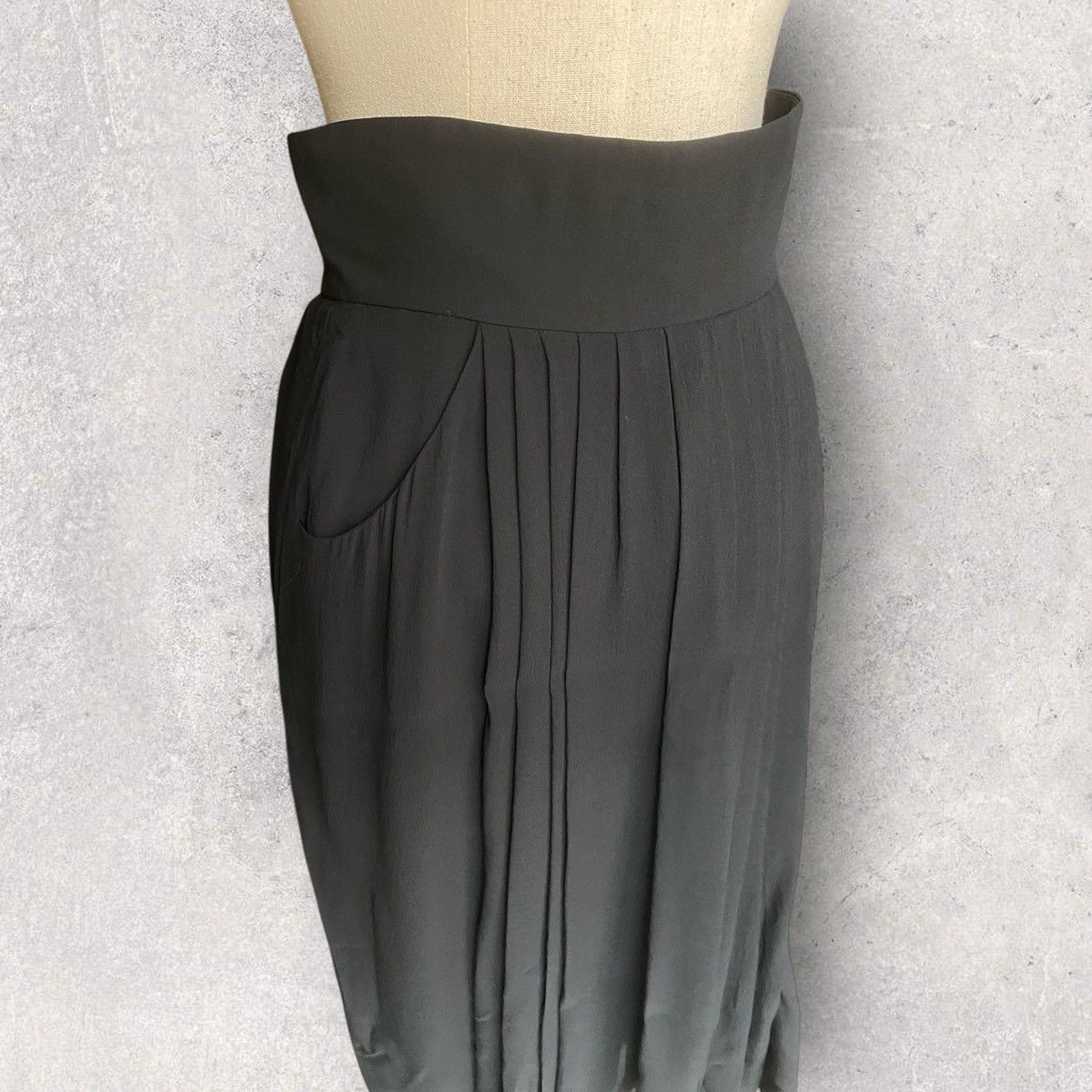 Vintage Chanel Silk Pleat Skirt