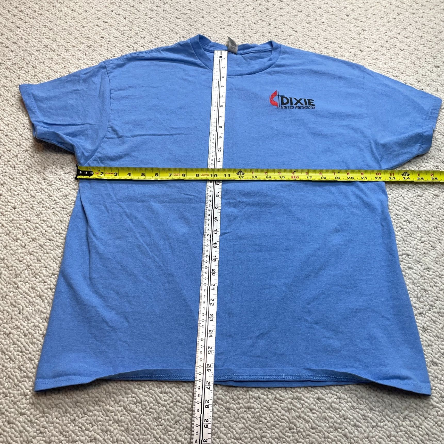 Gildan Gildan Ultra Cotton Shirt Adult XL Light Blue Dixie United Methodist Graphic Tee T-Shirt Crew Neck Short Sleeve Mens Size US XL / EU 56 / 4 - 6 Thumbnail
