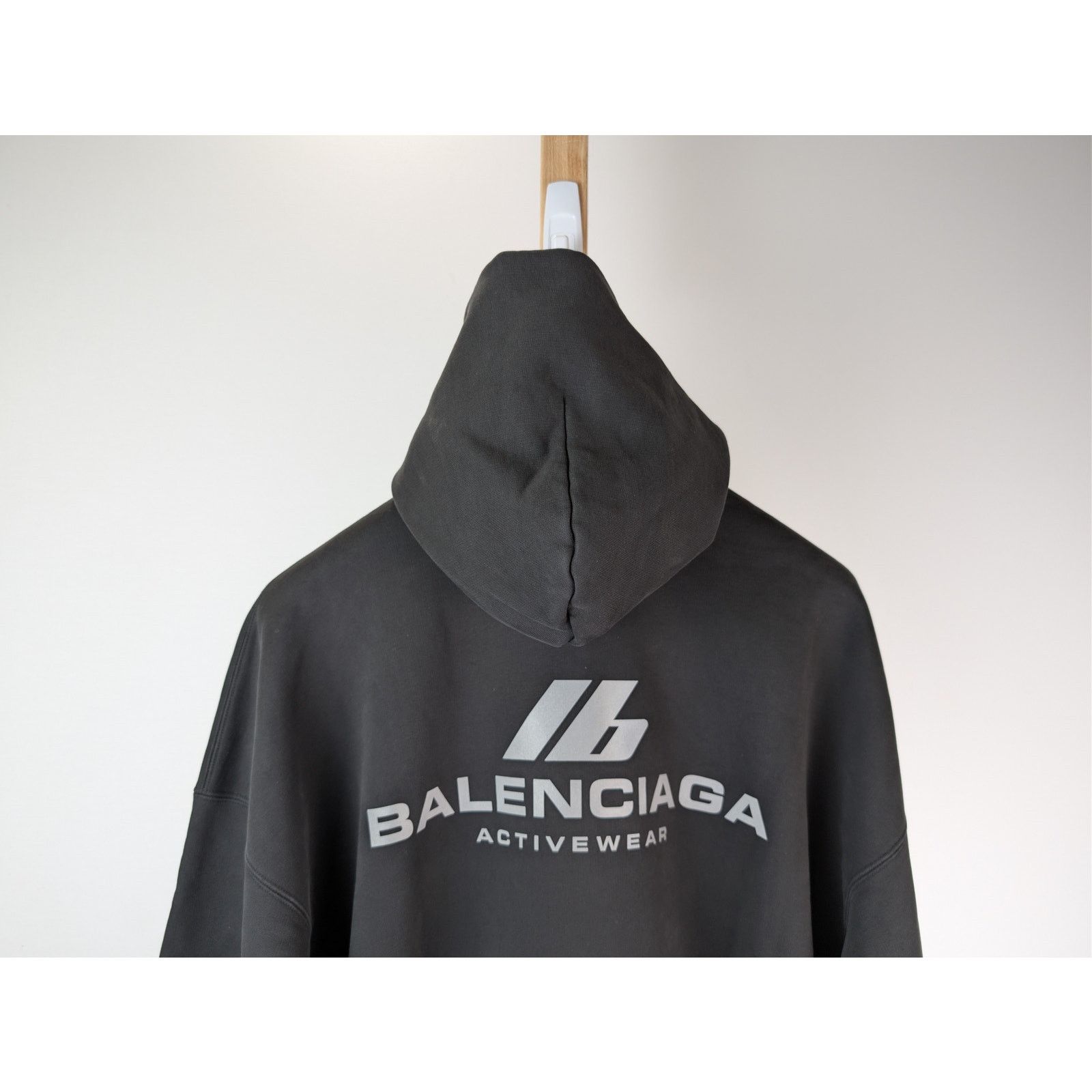 Balenciaga o1rshd1 Q:2/ Activewear Molleton Archetype Large Fit Hoodie Size US S / EU 44-46 / 1 - 11 Thumbnail