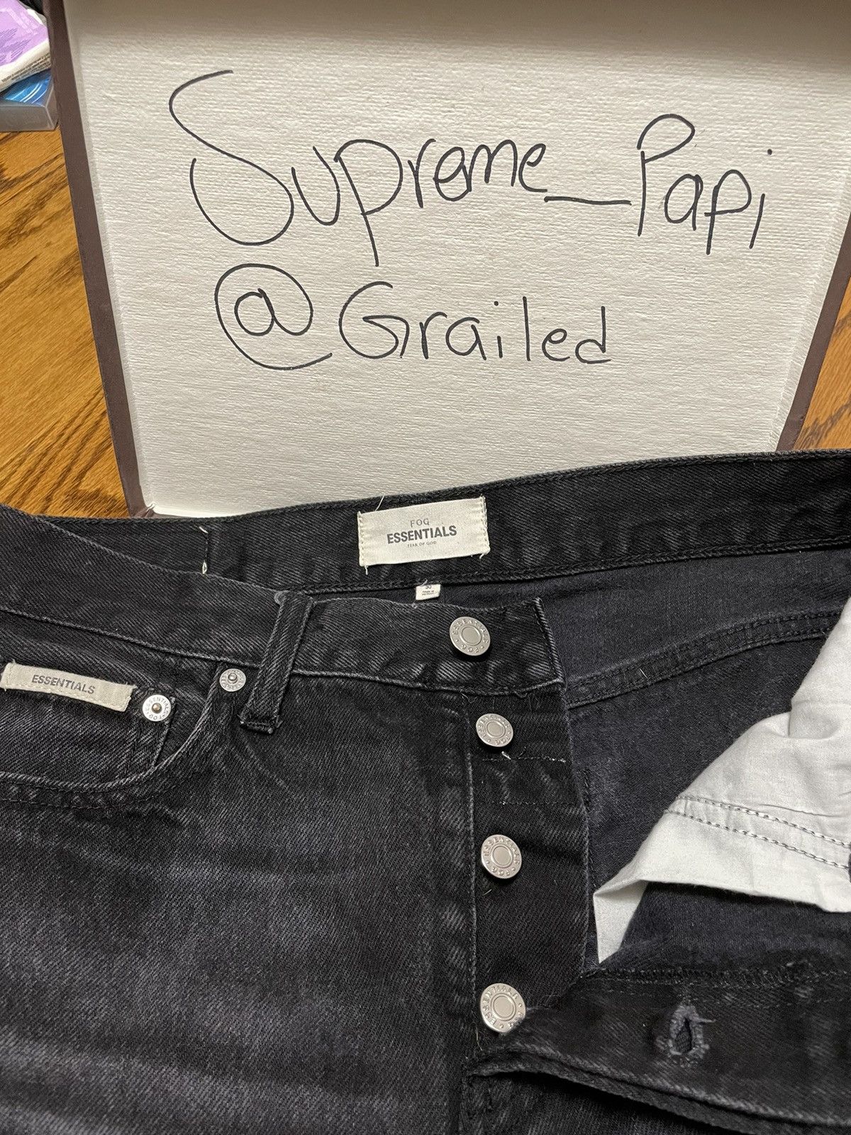 Fear of God 💥 FOG Fear of God Essentials Cone Denim Jeans SZ 30 Black Size US 30 / EU 46 - 9 Thumbnail