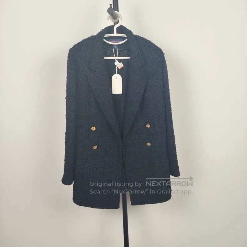 Louis Vuitton Louis Vuitton Black tweed blazer Size XXS / US 00 / IT 34 - 1 Thumbnail