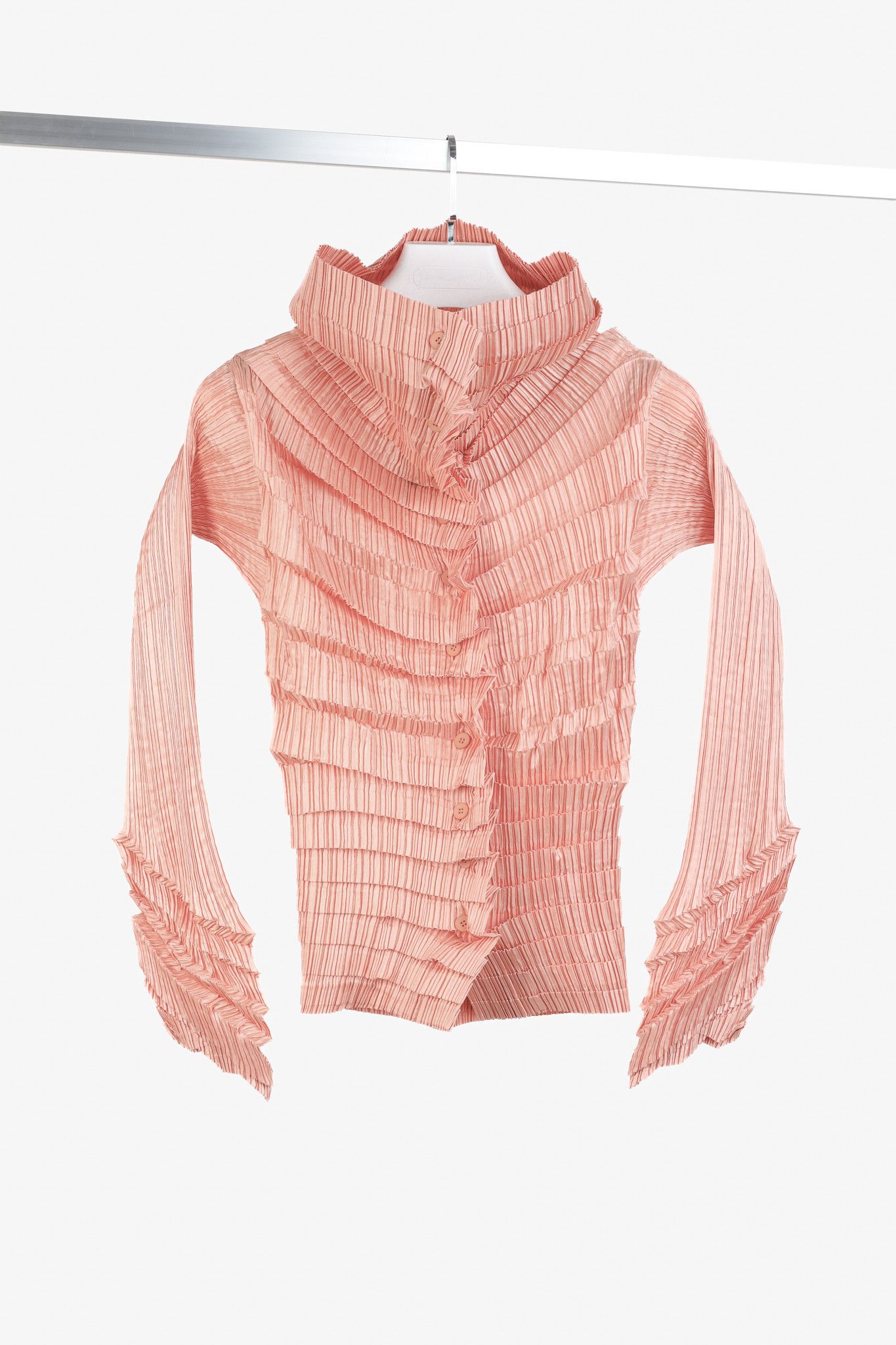 Issey Miyake Issey Miyake Archival 1990s Diagonal Pleats Bllouse Size L / US 10 / IT 46 - 1 Thumbnail