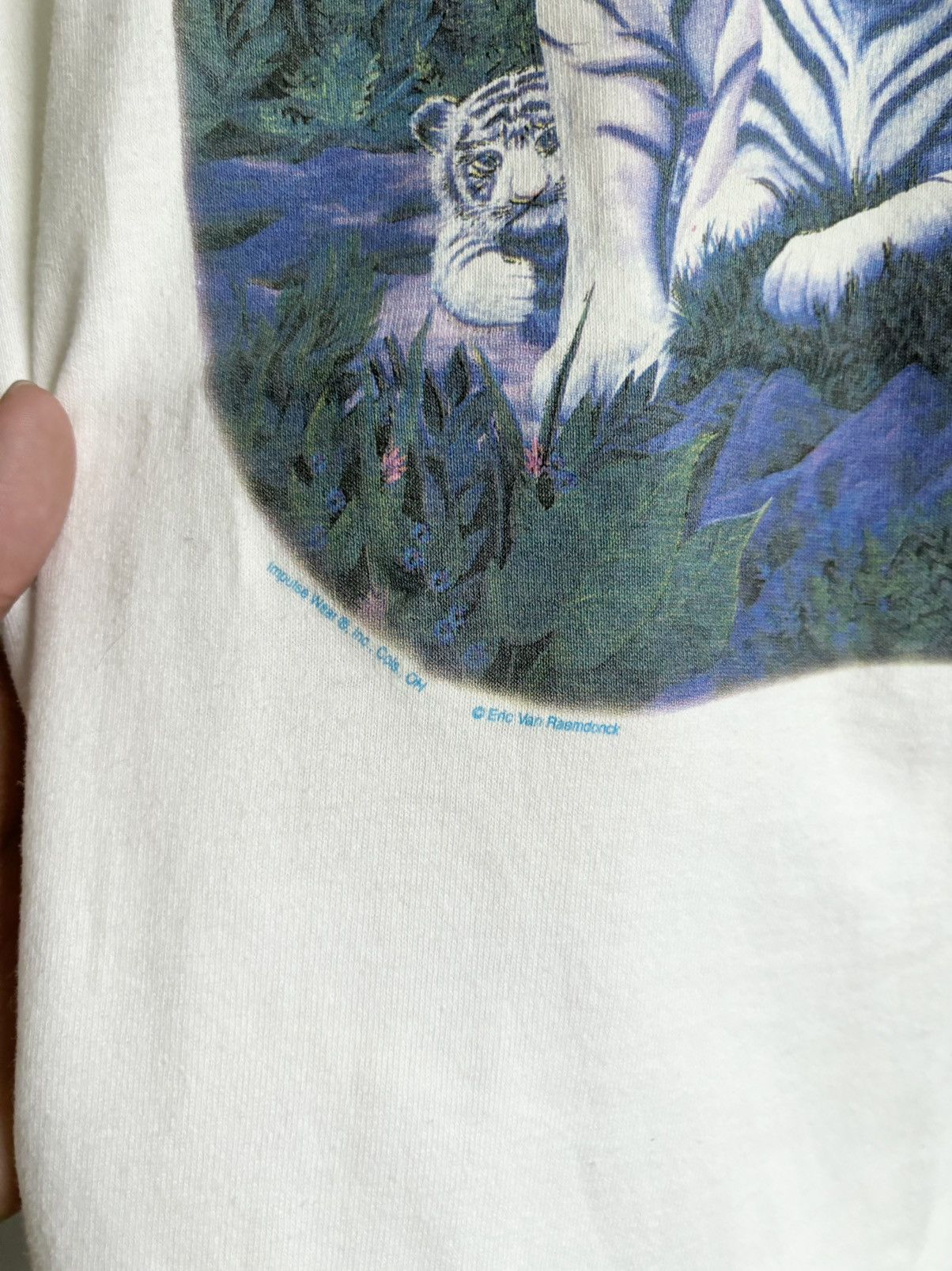 Vintage Vintage 90s Tiger T Shirt Size US L / EU 52-54 / 3 - 4 Thumbnail