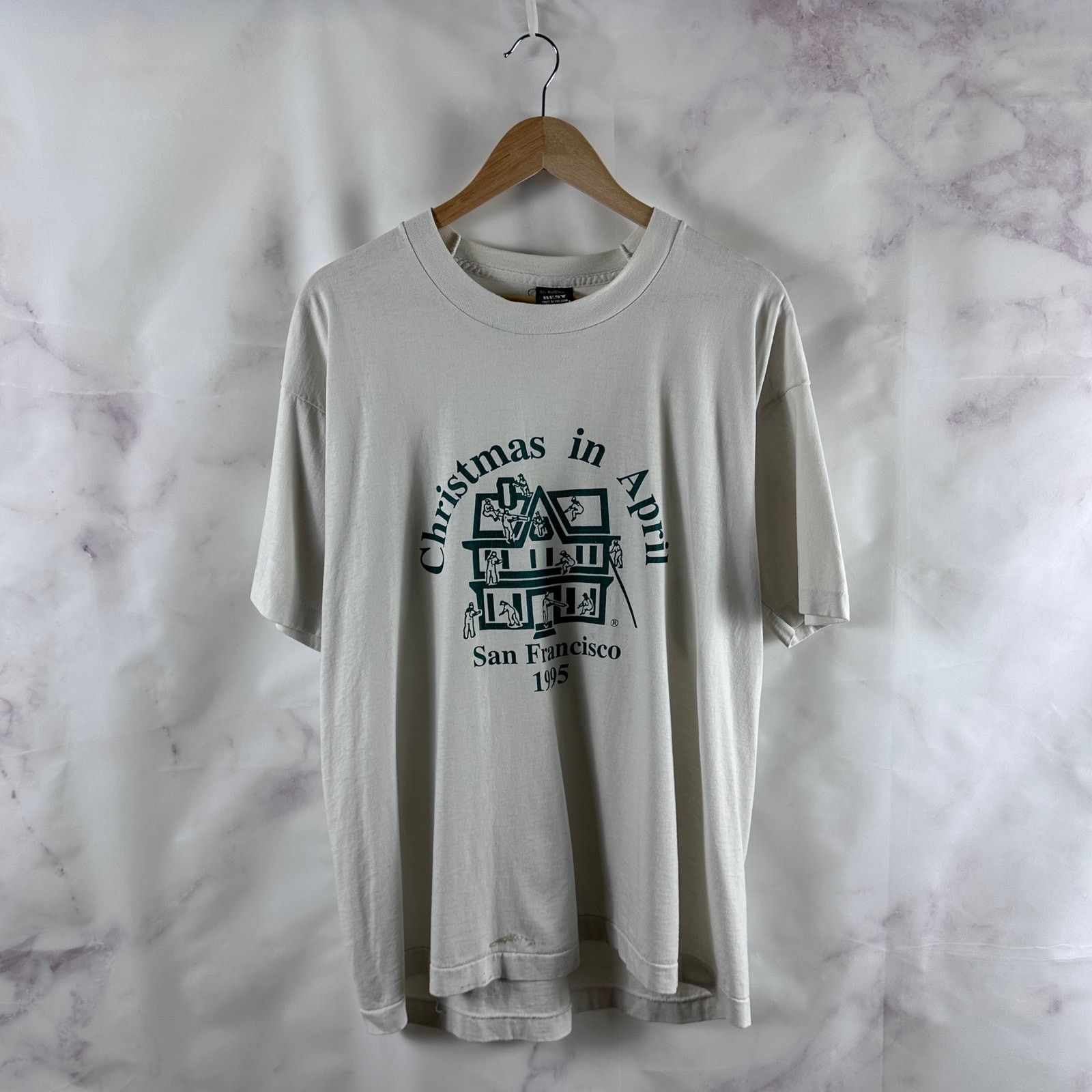 Vintage Vintage 1995 San Francisco White Graphic Tee Size US XL / EU 56 / 4 - 1 Thumbnail