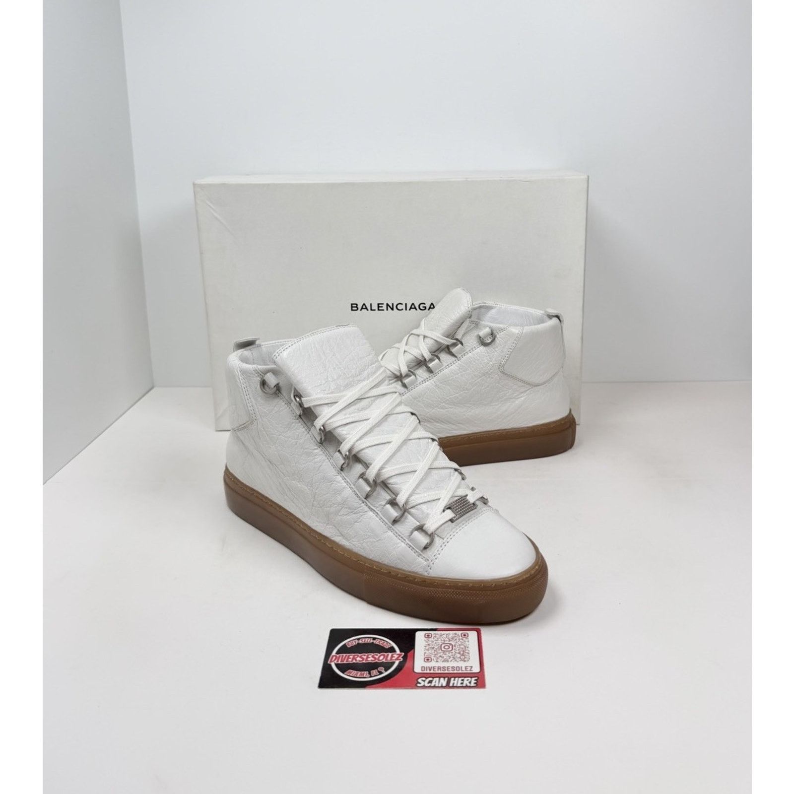 Balenciaga Size 40EU/7US - Balenciaga Arena Leather High Top Size US 7 / EU 40 - 1 Thumbnail