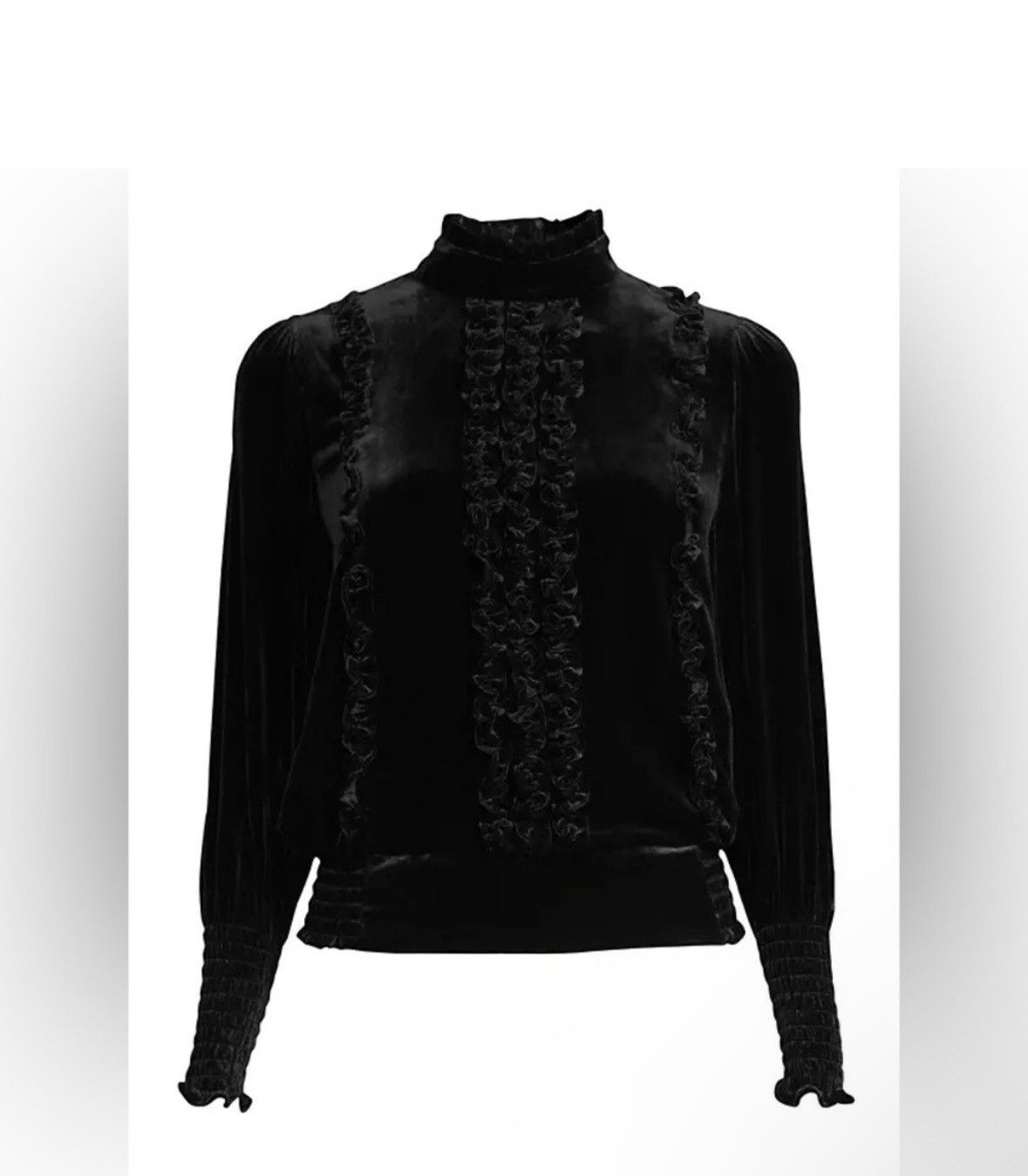 Frame Frame Ruffled Velvet Turtleneck Top Size XS Size XS / US 0-2 / IT 36-38 - 10 Thumbnail