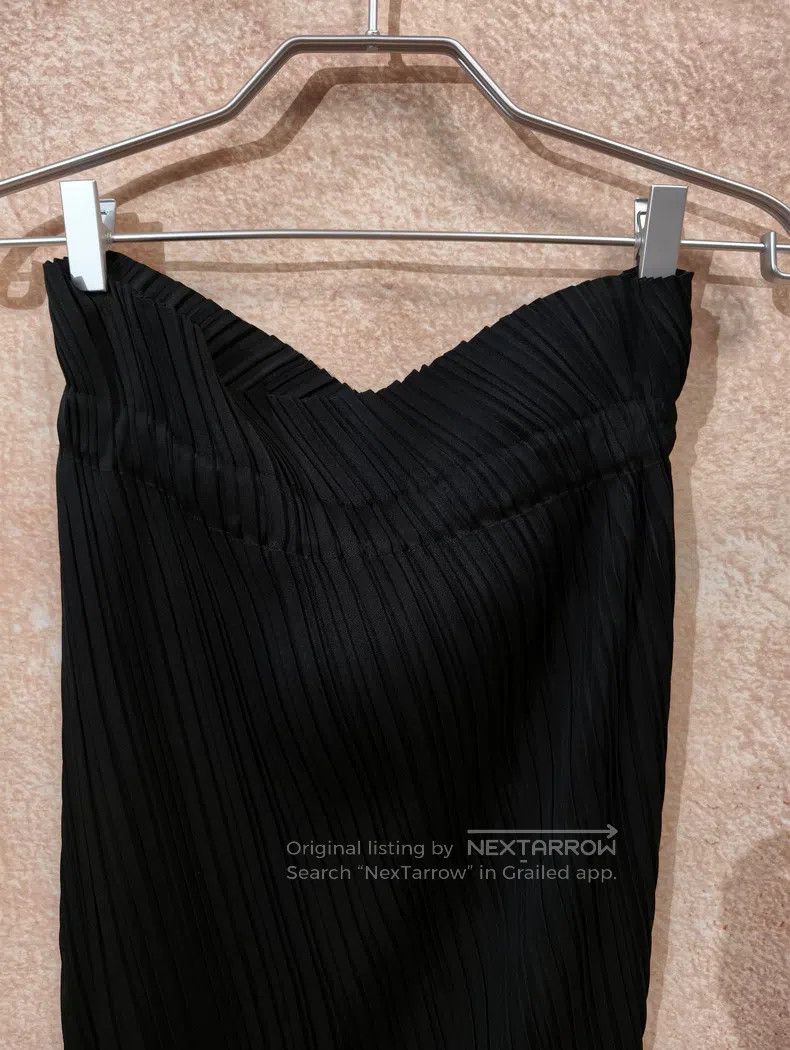 Issey Miyake Issey Miyake Main Line Black Midi Skirt Size 25" / US 0 / IT 36 - 3 Thumbnail