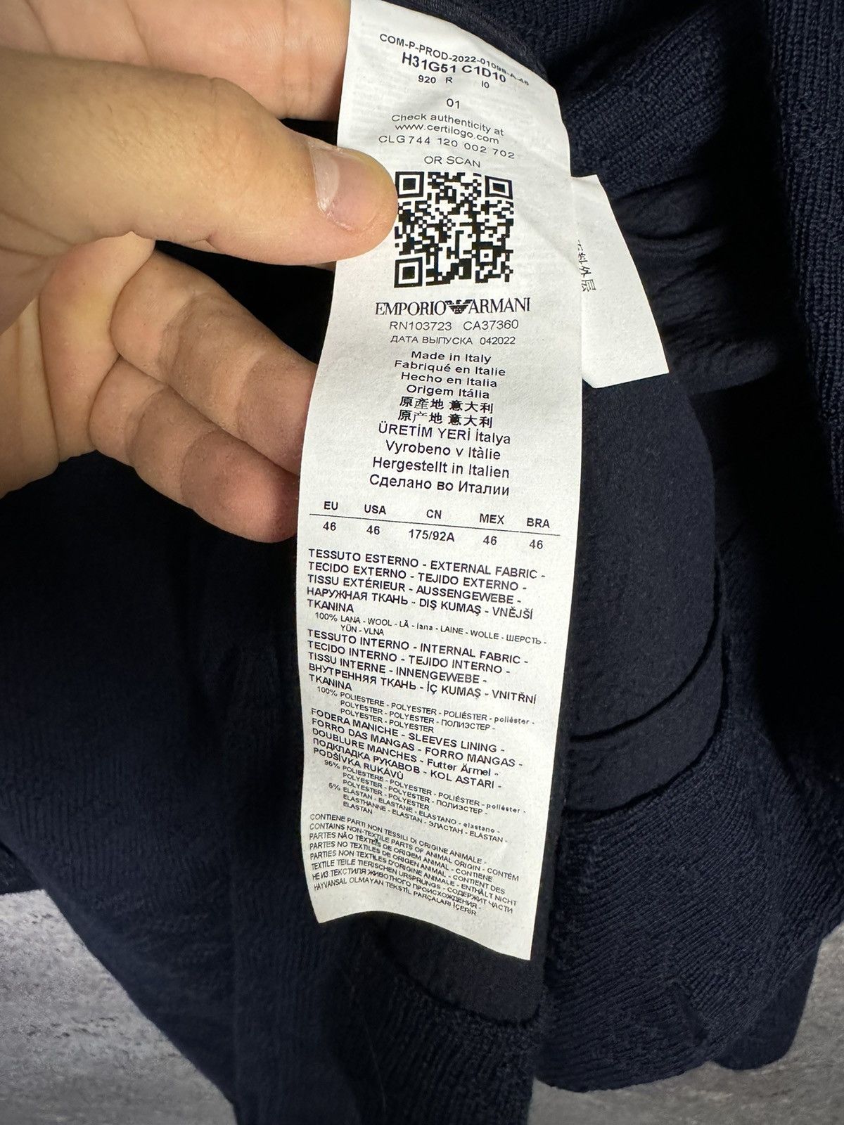 Emporio Armani Emporio Armani Women’s Blue Double Knit Lana Wool Suits Size M / US 6-8 / IT 42-44 - 13 Thumbnail