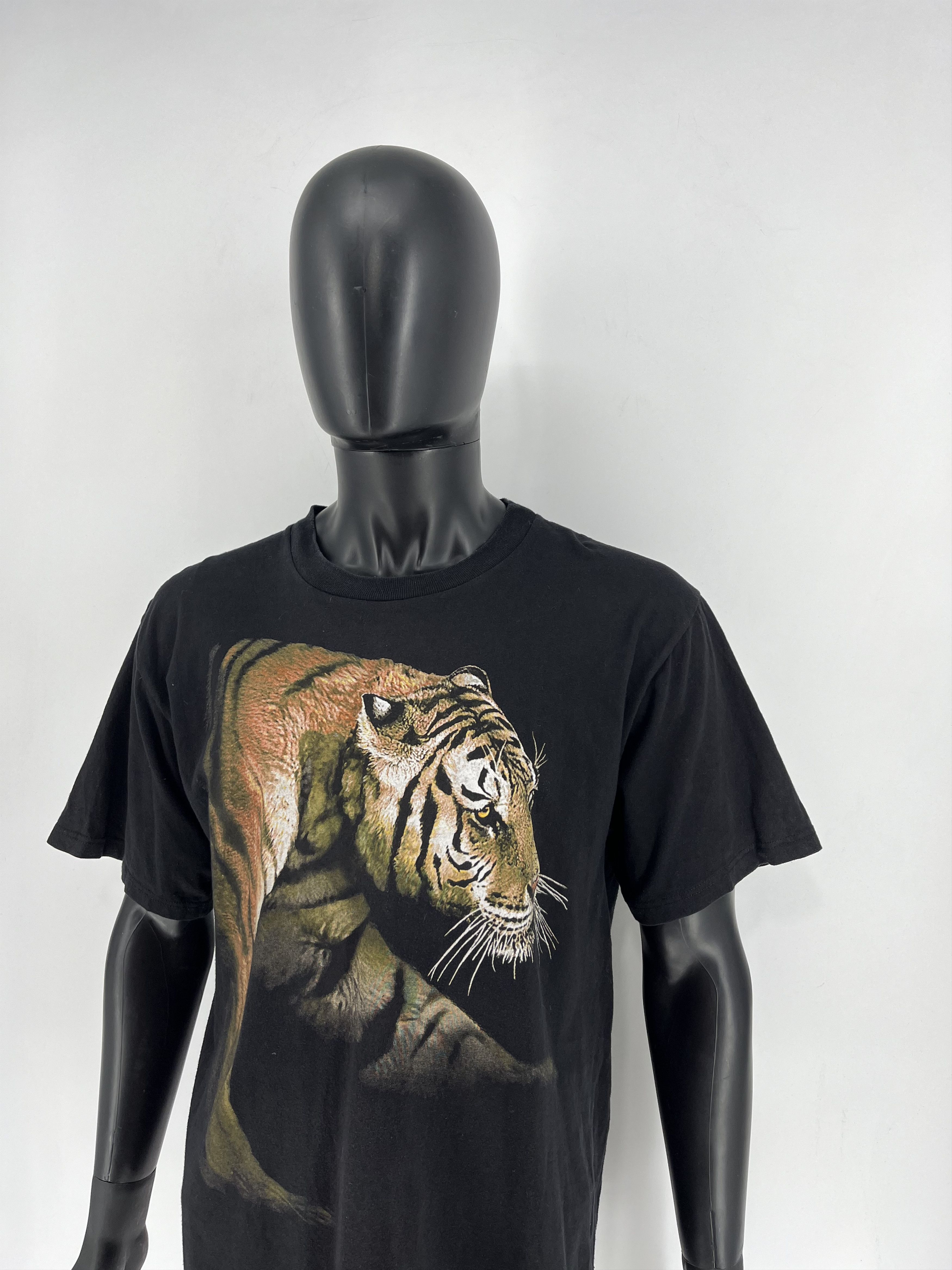 Vintage Vintage Y2K 90s Tiger Face Boxy Graphic Tee Size US XL / EU 56 / 4 - 4 Thumbnail