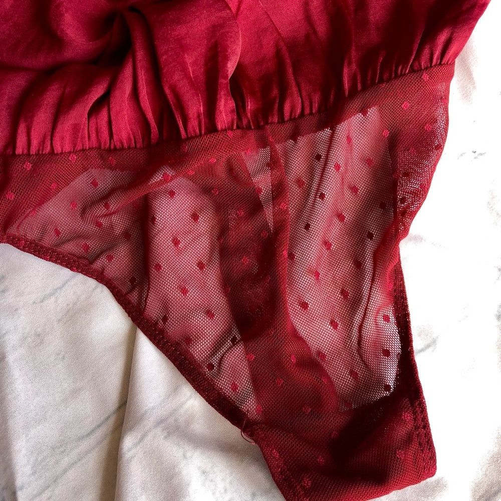 Free People NWT $68 New Free People Another Round Pomegranate Wine Top Size M / US 6-8 / IT 42-44 - 7 Thumbnail