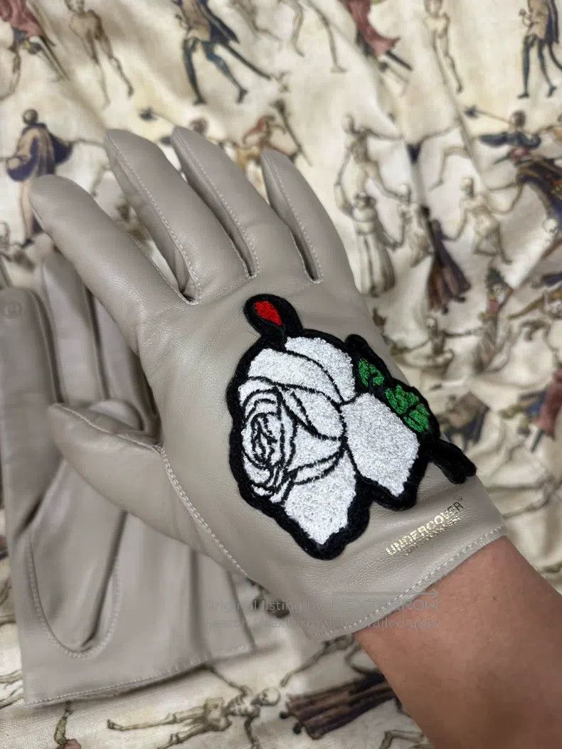 Undercover Undercover Rose Leather Gloves Size ONE SIZE - 5 Thumbnail