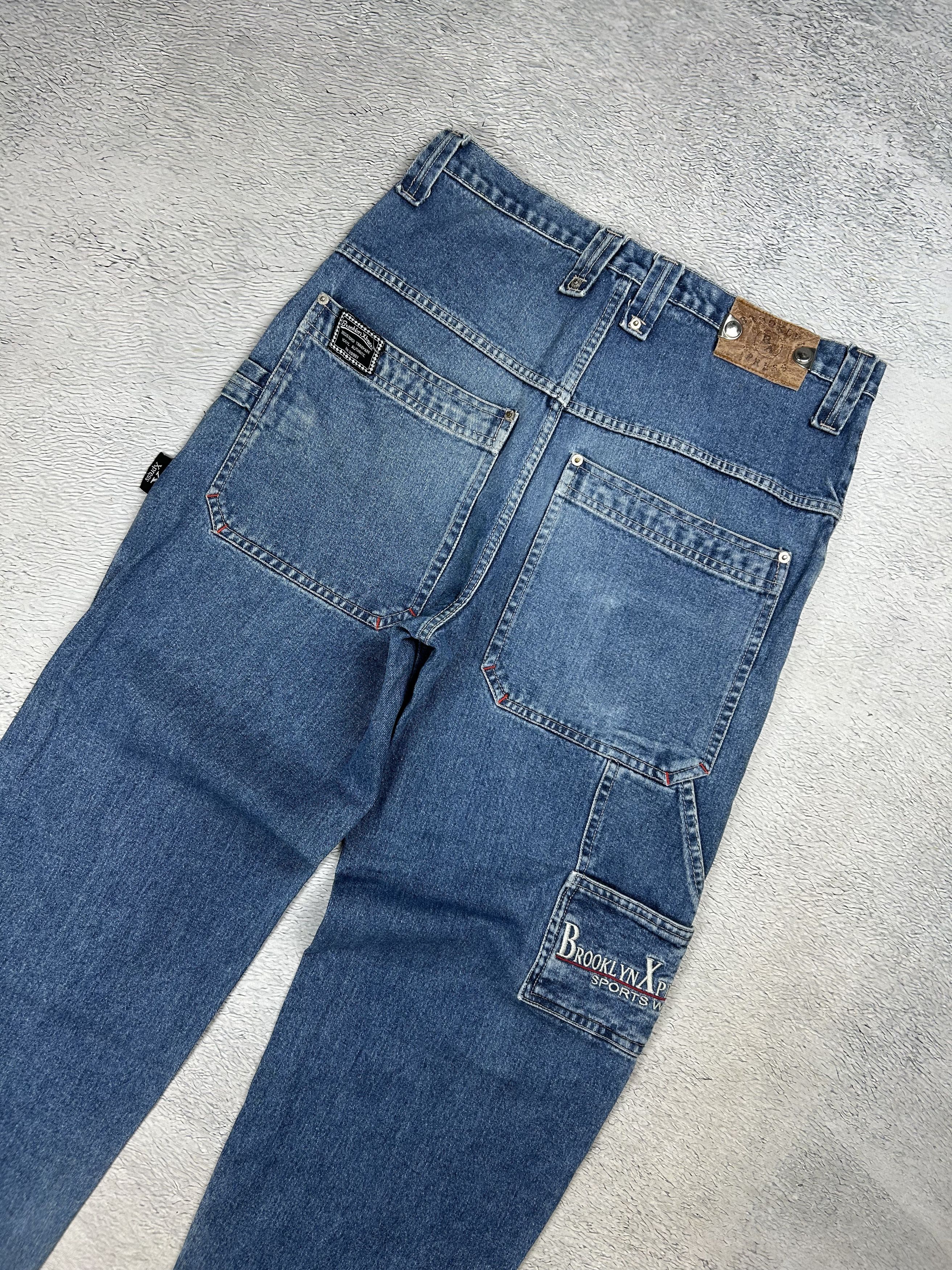 JNCO × Japanese Brand × Vintage Brooklyn Xpress Vintage carpenter jeans Baggy Work wear Rap Size US 36 / EU 52 - 2 Thumbnail