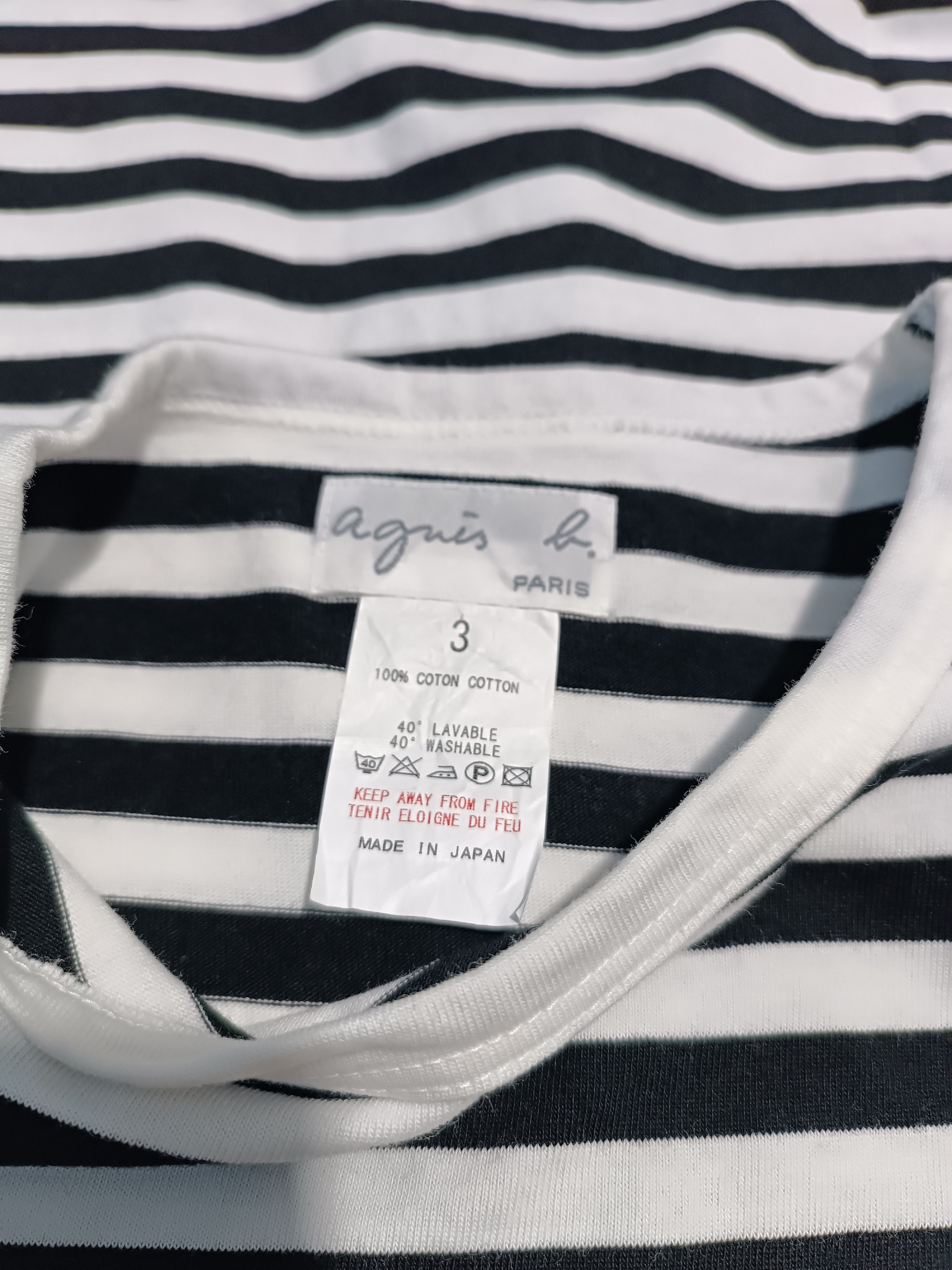 agnes b. Agnes B Paris Stripes Long Sleeve T-shirt Size US M / EU 48-50 / 2 - 8 Thumbnail