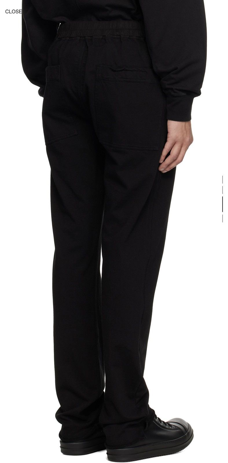 Rick Owens Drkshdw Black Hollywood Berlin Drawstring Sweatpants Size US 38 / EU 54 - 9 Thumbnail