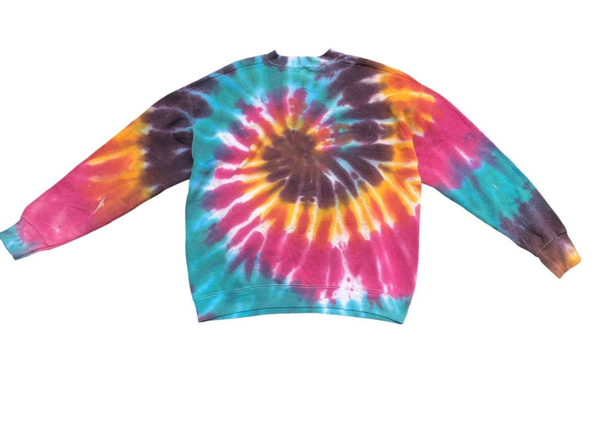 Band Tees × Pink Floyd × Vintage 🔥Vintage PINK FLOYD Tie Dye Bootleg Rock Band Sweatshirt Size US L / EU 52-54 / 3 - 2 Thumbnail
