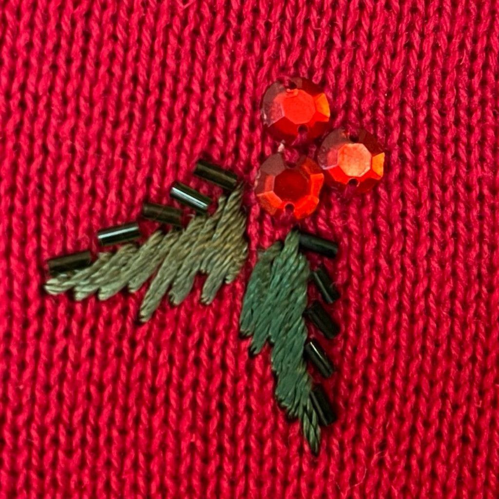 Vintage Y2K Christmas Holiday Cardigan Sweater Zip Up Shacket Sz M/L Size L / US 10 / IT 46 - 6 Thumbnail