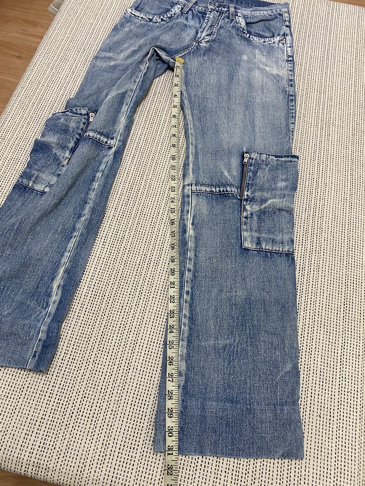 Japanese Brand × Vintage Mens Wide Leg Cargo Jean Stylish Baggy Pants for High Street Size US 30 / EU 46 - 12 Thumbnail