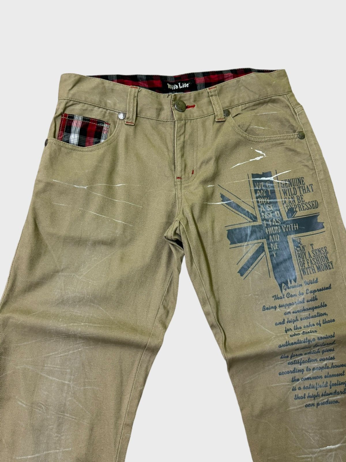 Hysteric Glamour × Japanese Brand × Le Grande Bleu (L.G.B.) Vtg WILD LIFE Poems Stone Wash Distressed Style Pants Size US 30 / EU 46 - 4 Thumbnail