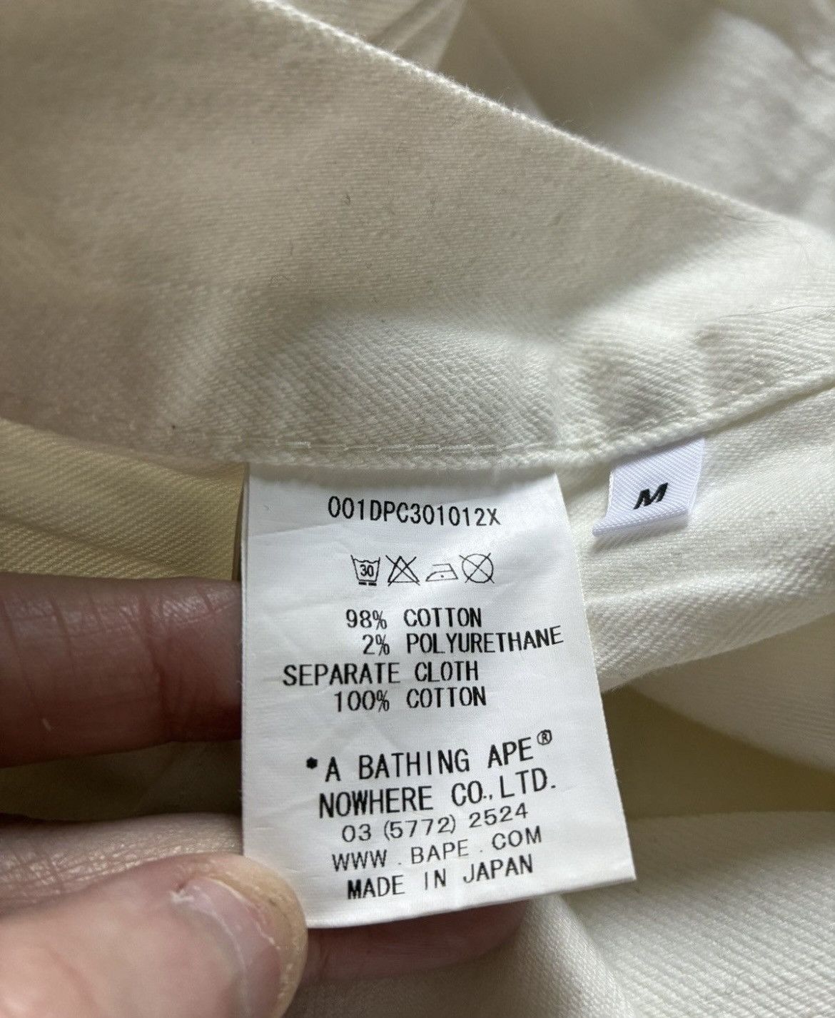 Bape Rare Bape White Distressed Jeans Size US 32 / EU 48 - 6 Thumbnail