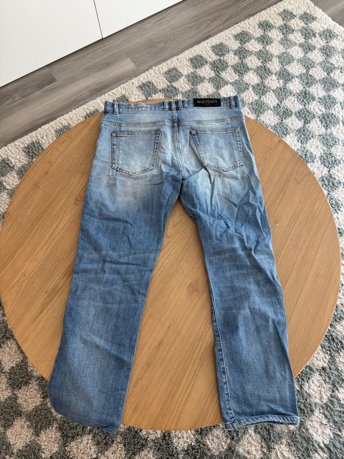 Balmain Balmain Monogram Distressed Tapered Jeans Size US 32 / EU 48 - 2 Thumbnail