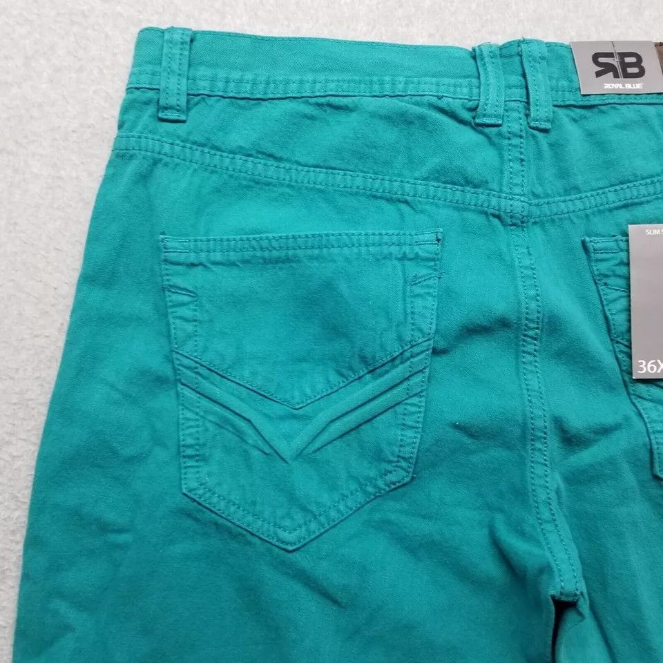 Other Royal Blue Shorts Mens 36 Chino Pockets Slim Casual Cotton Size US 36 / EU 52 - 11 Thumbnail