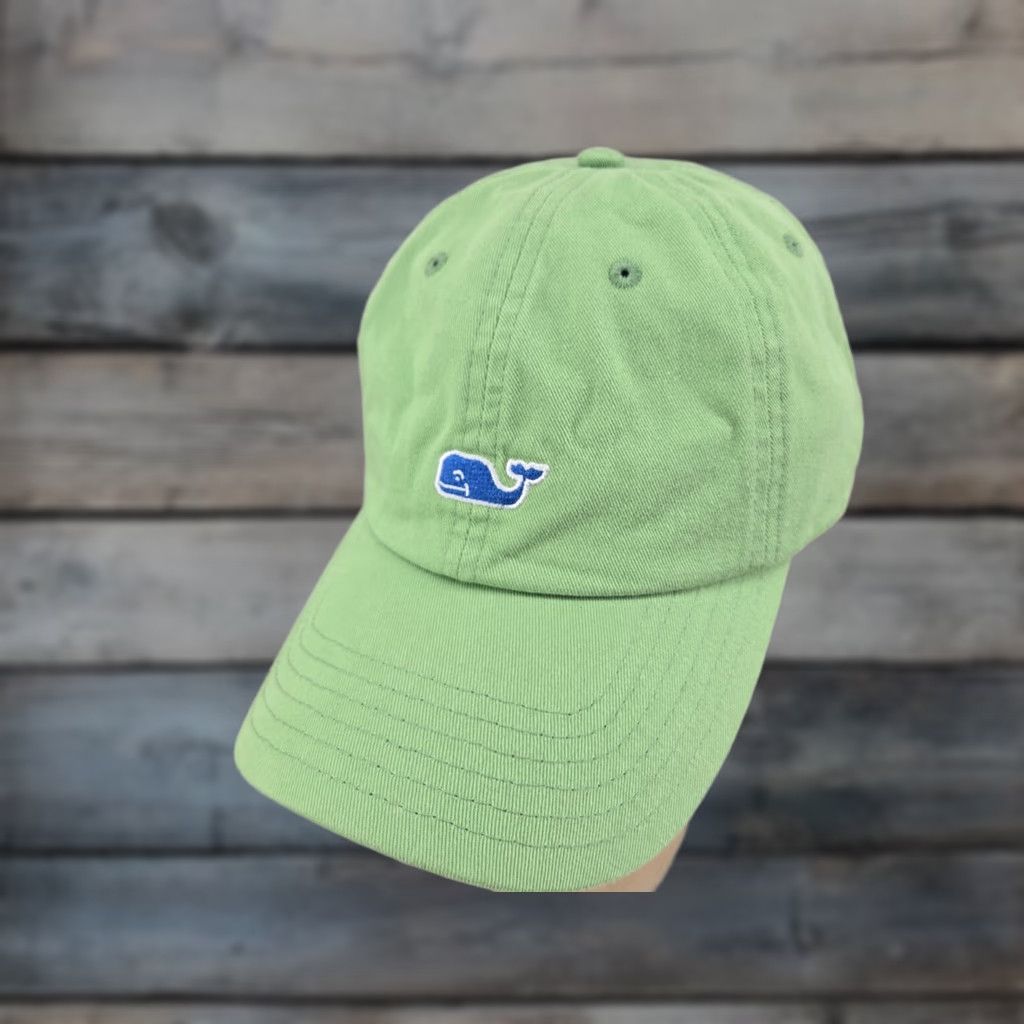 Vineyard Vines Vineyard Vines Hat Baseball Cap StrapBack Green Adjustable Whale Logo Unisex Adults Casual Adjustable Green Logo Baseball Cap Size ONE SIZE - 1 Thumbnail