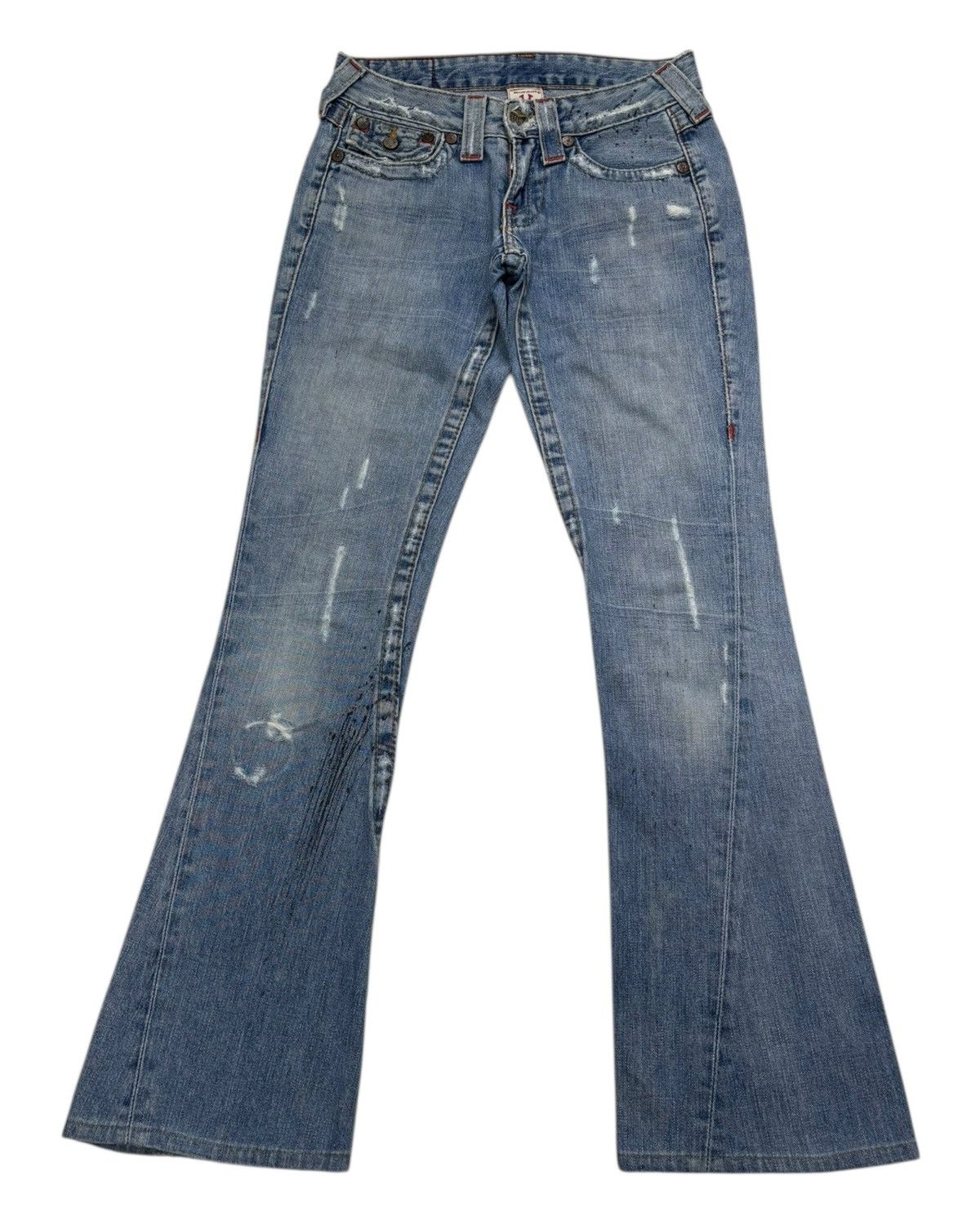 Hysteric Glamour × True Religion True Religion Joey Bootcut Flare Distressed Denim Jeans Size 27" / US 4 / IT 40 - 1 Thumbnail