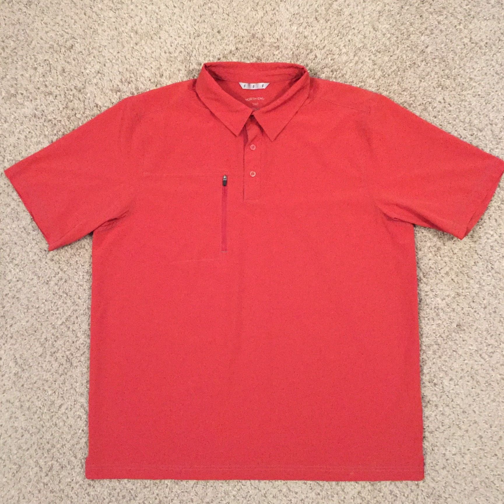 Vintage North End Polo Shirt Mens Large Short Sleeve Orange Outdoor Casual Shirt Size US L / EU 52-54 / 3 - 2 Thumbnail