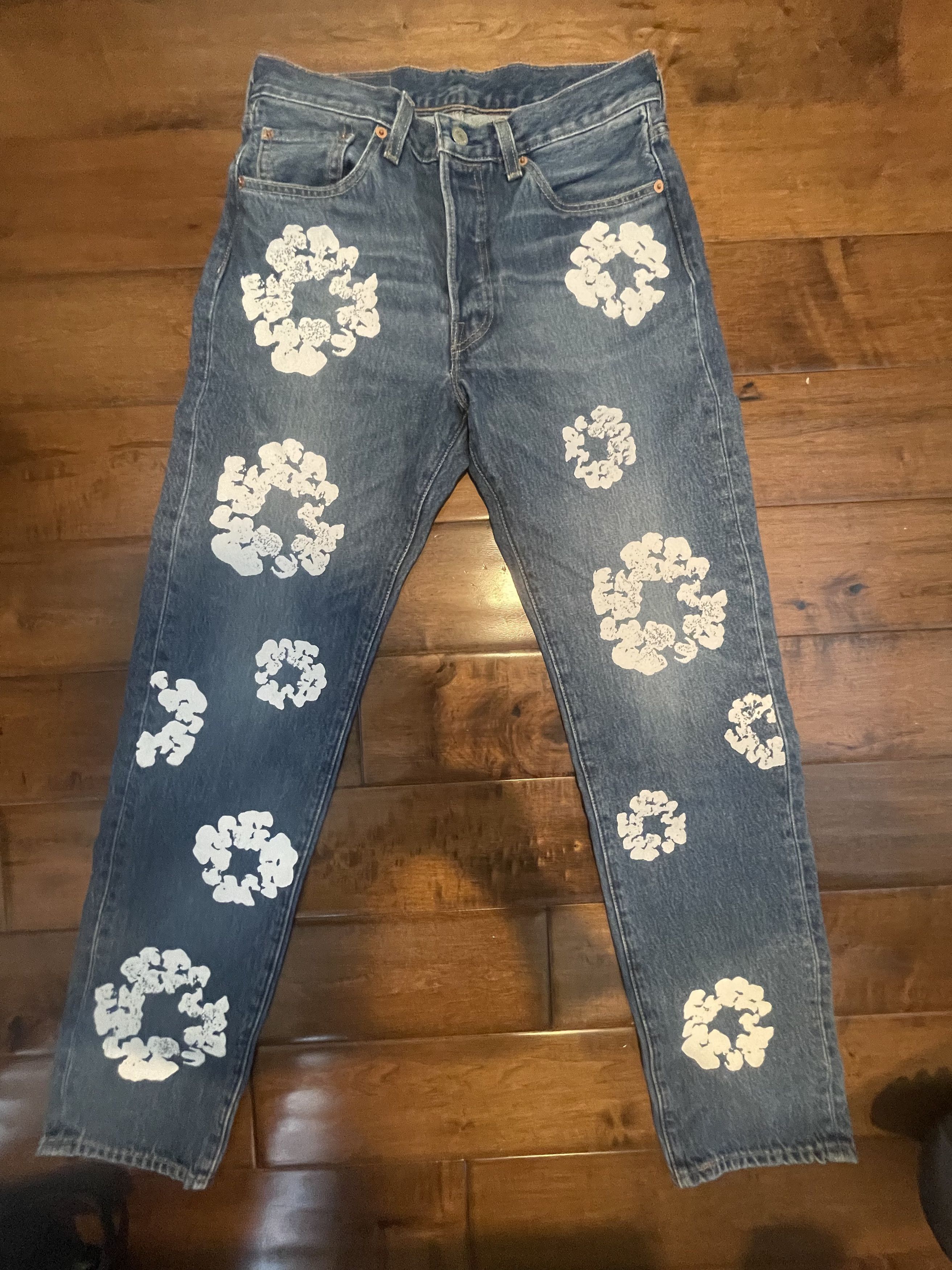 Levi's Denim Tears x Levi's Cotton Wreath Jean Dark Wash | Grailed