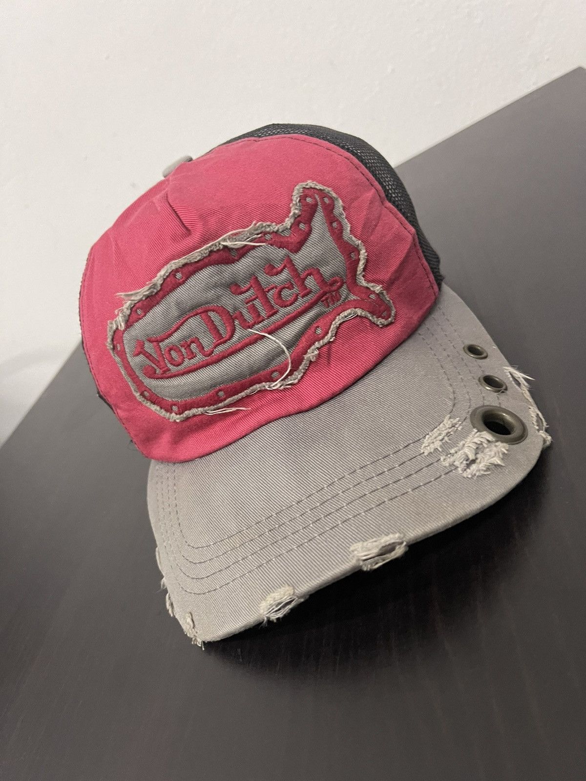 Vintage × Von Dutch Vintage Von Dutch Ripped Distressed Hat Cap Size ONE SIZE - 3 Thumbnail
