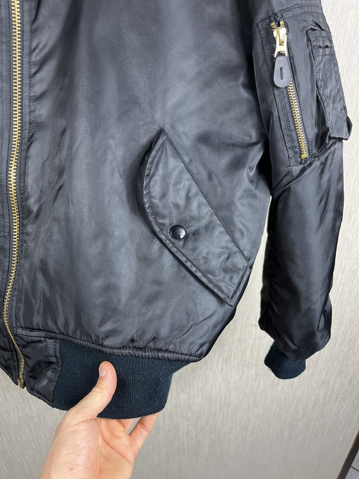 Vintage Vintage MA-1 military nylon bomber boxy jacket flyers Size US S / EU 44-46 / 1 - 14 Thumbnail