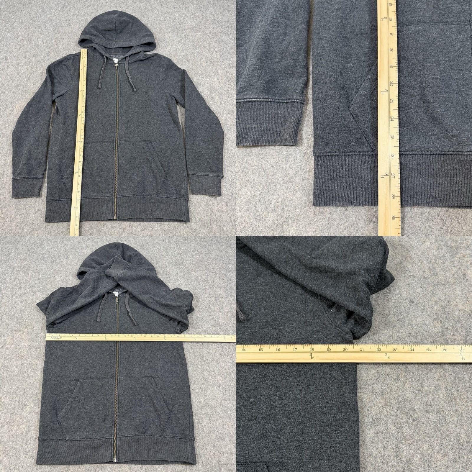 Vintage Goodfellow & Co Full Zip Hooded Fleece Jacket Mens Gray Size M XS-XL/Regular Size US M / EU 48-50 / 2 - 9 Thumbnail