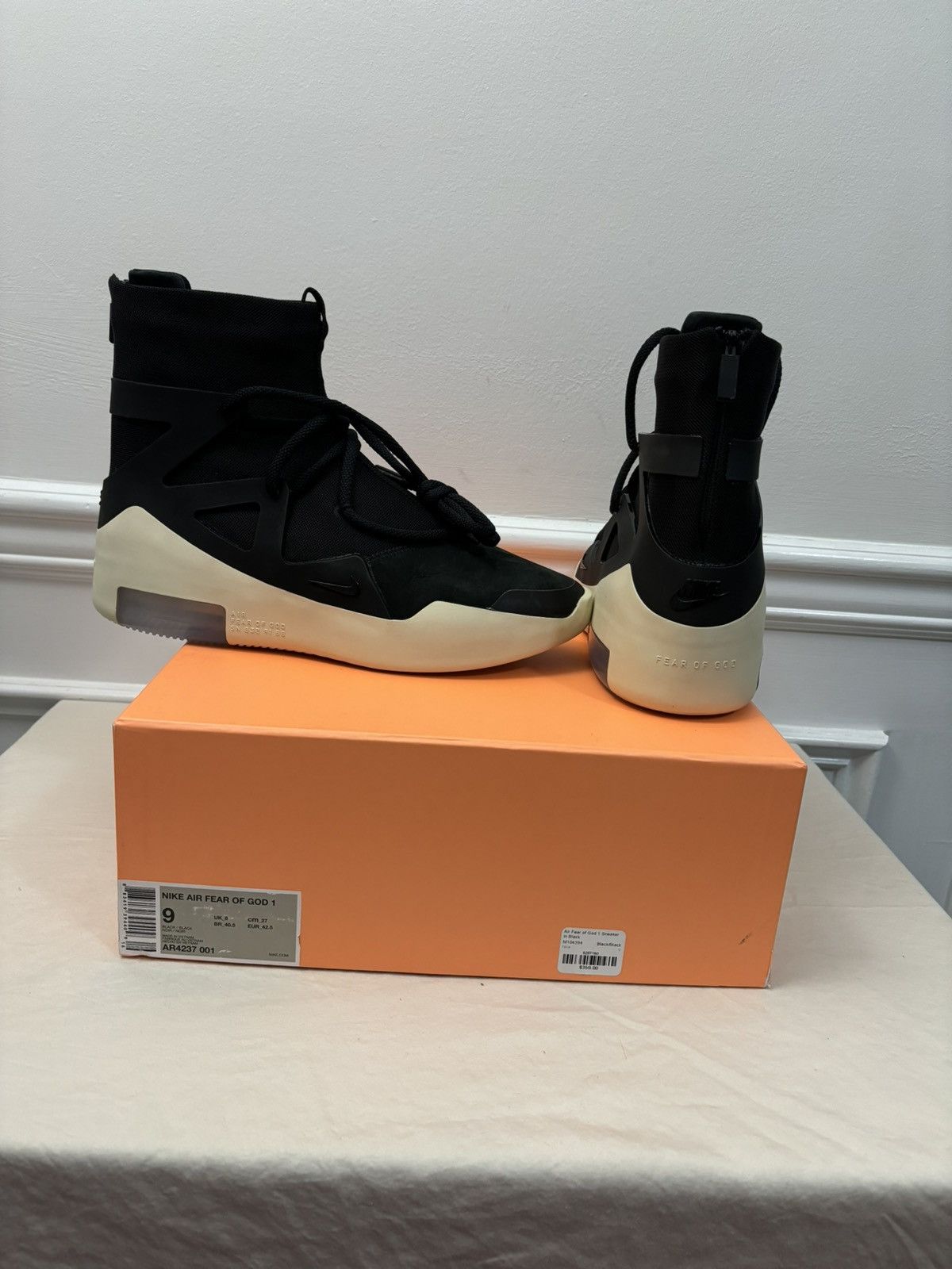 Fear of God × Nike Nike Air Fear of God 1 Black Size US 9 / EU 42 - 7 Thumbnail